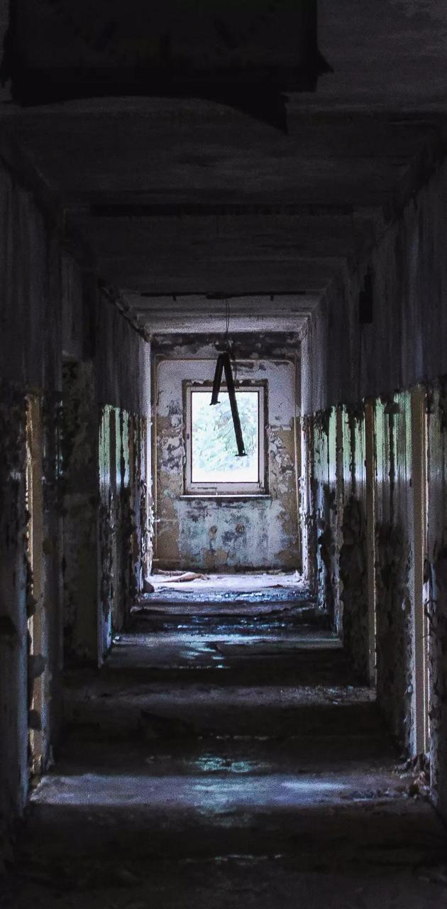 630x1280 Dark hallway wallpaper