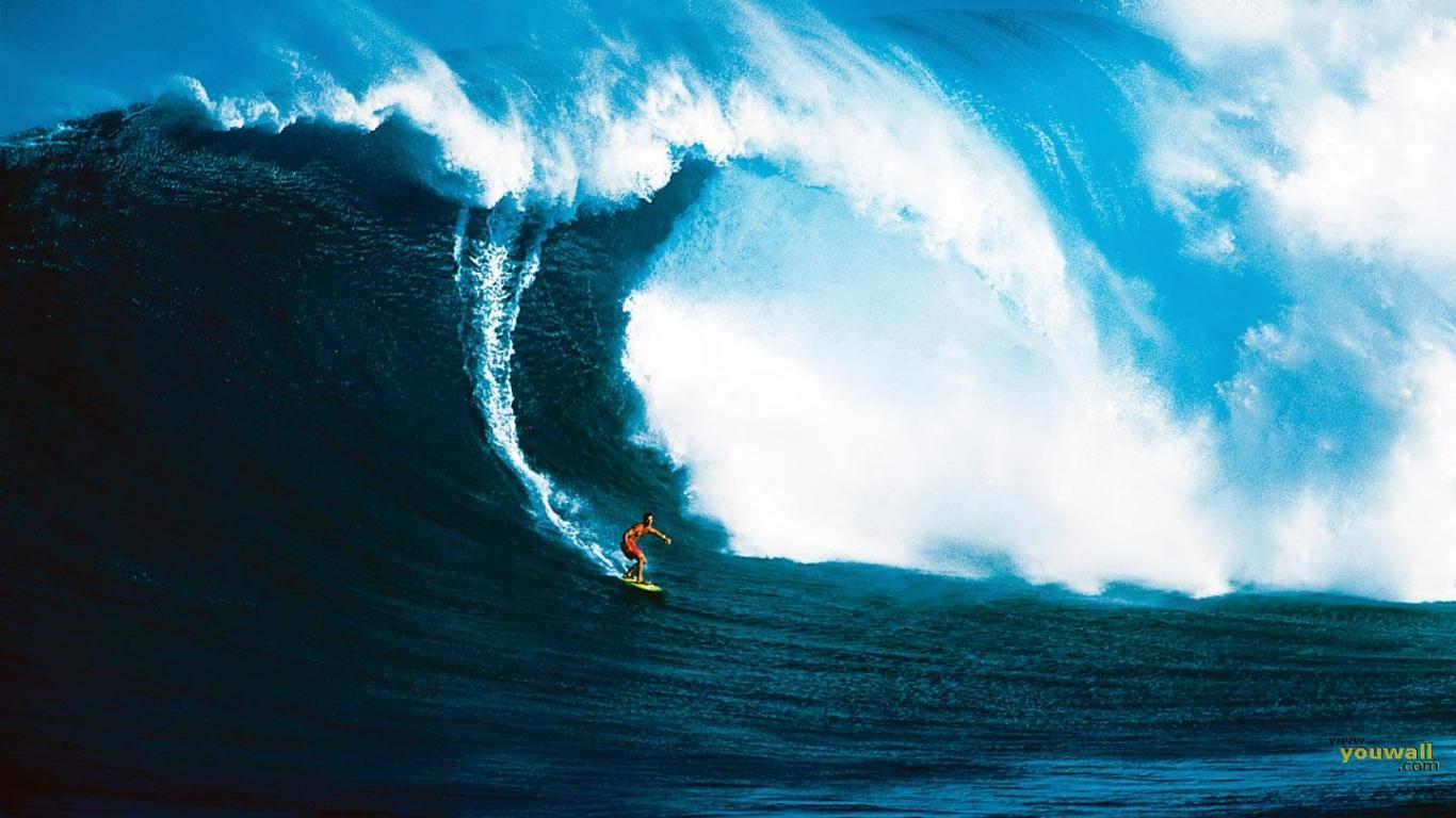 1366x768 HD Wave Wallpaper #NE3H1D W.Impex