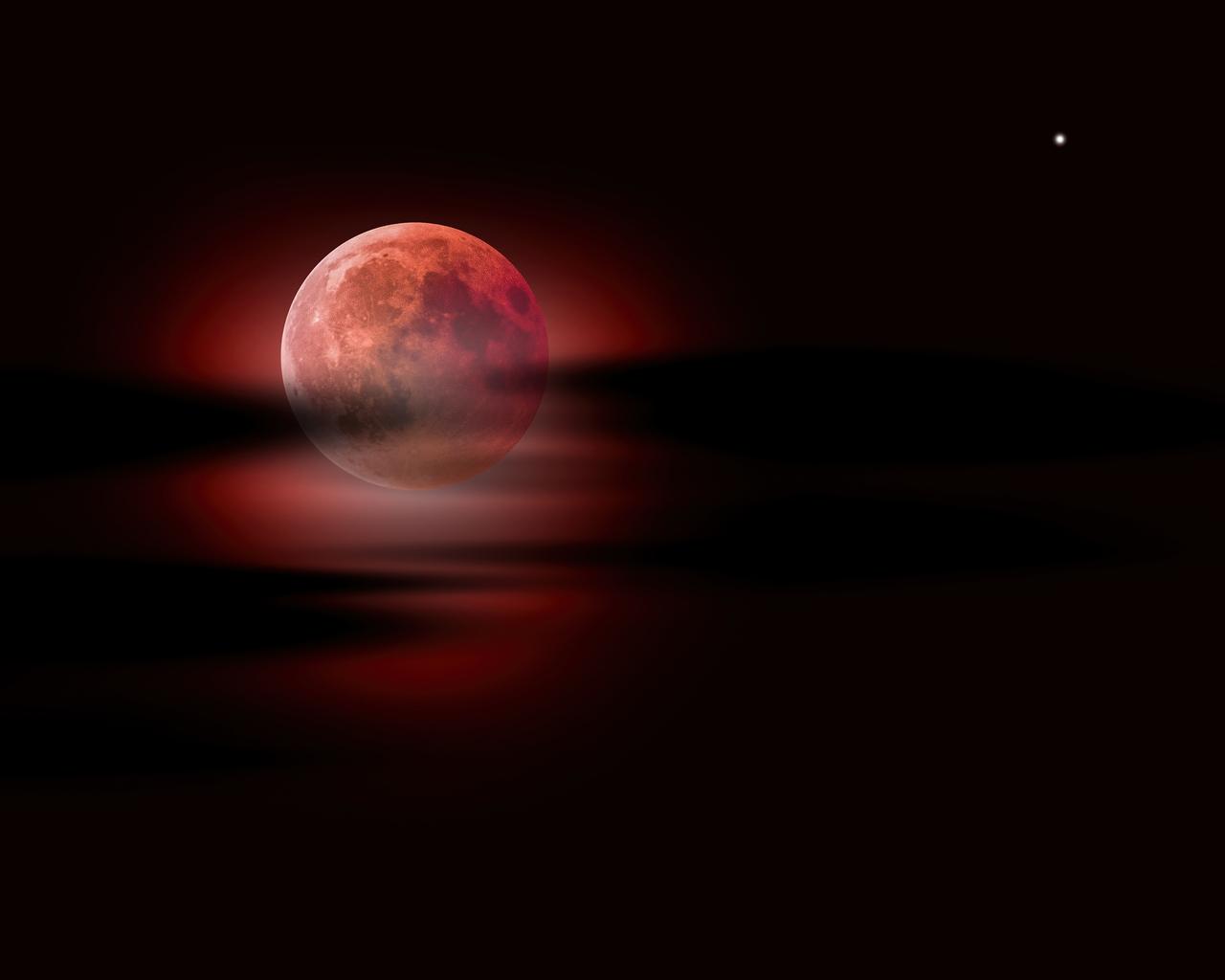 1280x1024 Moon Clouds Night Sky Red Moon 5k 1280x1024 Resolution HD 4k Wallpaper, Image, Background, Photo and Picture