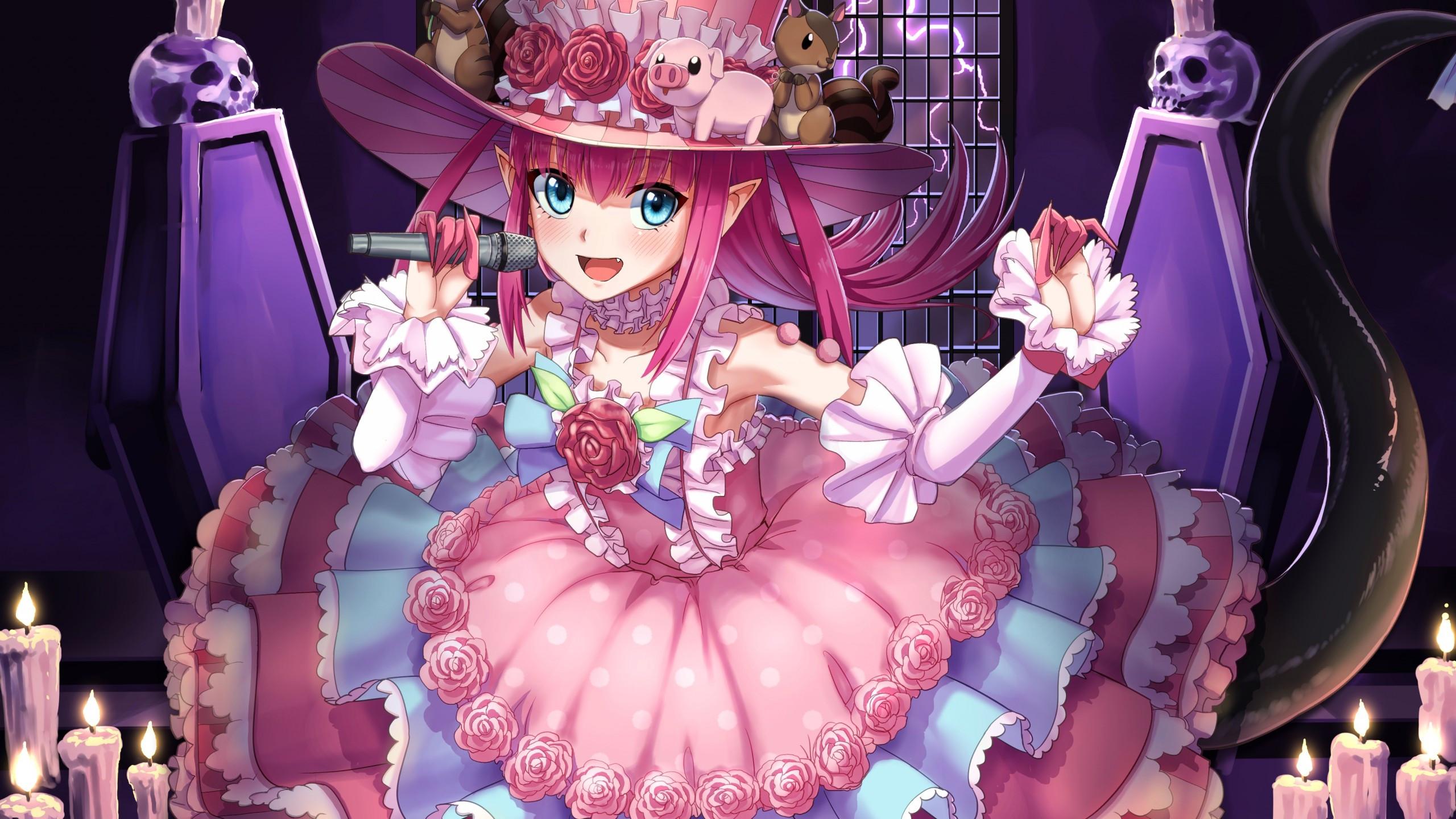 2560x1440 Download 2560x1440 Elizabeth Bathory, Fate Grand Order, Pink Hair, Elf Ears, Lolita Fashion Wallpaper for iMac 27 inch