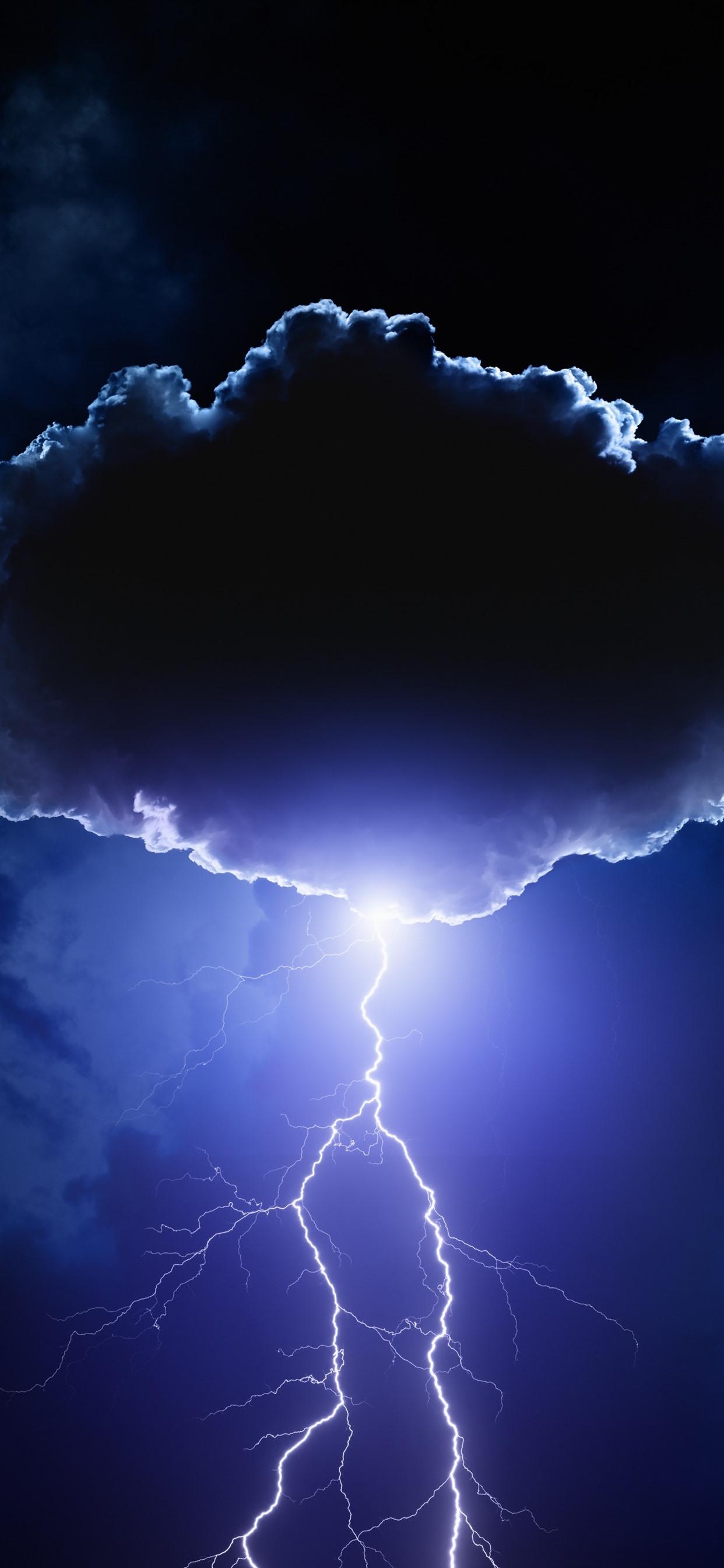 1242x2688 iPhone Wallpaper Clouds, Storm, Lightning Cumulonimbus Clouds