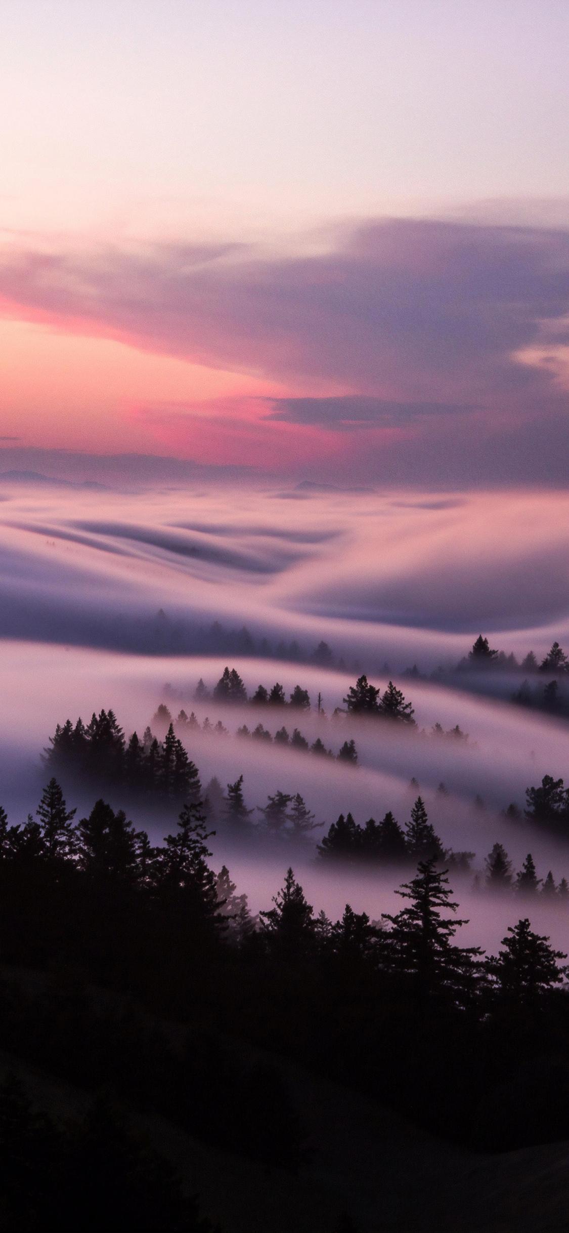 1125x2436 Fog Flow And Storm Clouds iPhone XS, iPhone iPhone X HD 4k Wallpaper, Image, Background, Photo and Picture