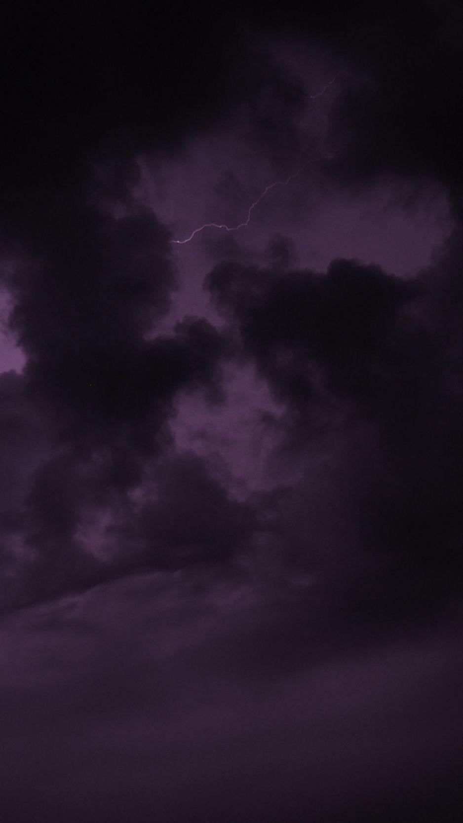 938x1668 Download Wallpaper 938x1668 Lightning, Clouds, Storm, Purple Iphone 8 7 6s 6 For Parallax HD Background