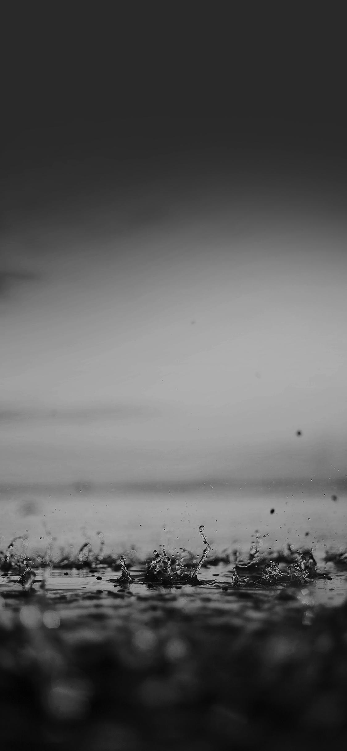 1125x2436 iPhoneXpapers drop on black afternoon nature