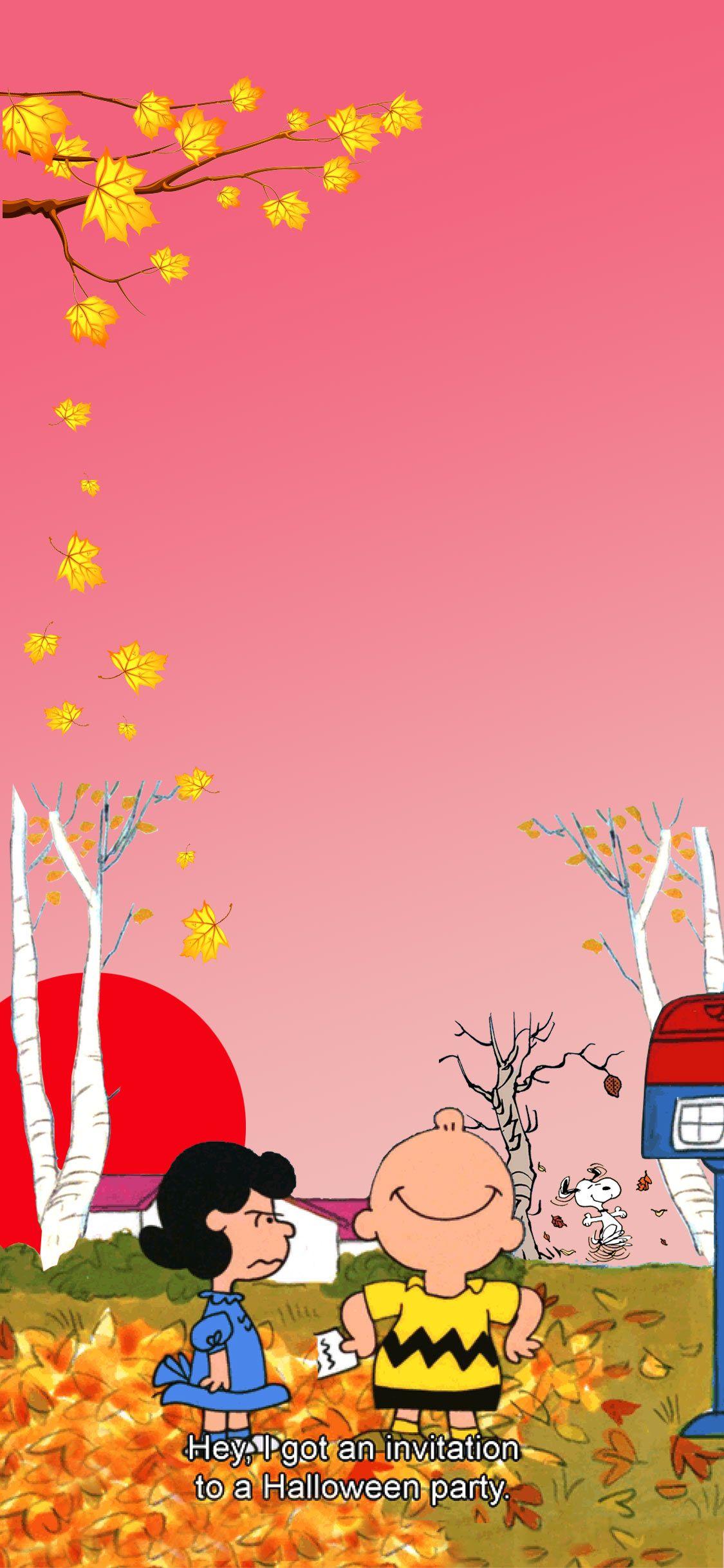 1125x2436 Halloween Peanuts Wallpaper
