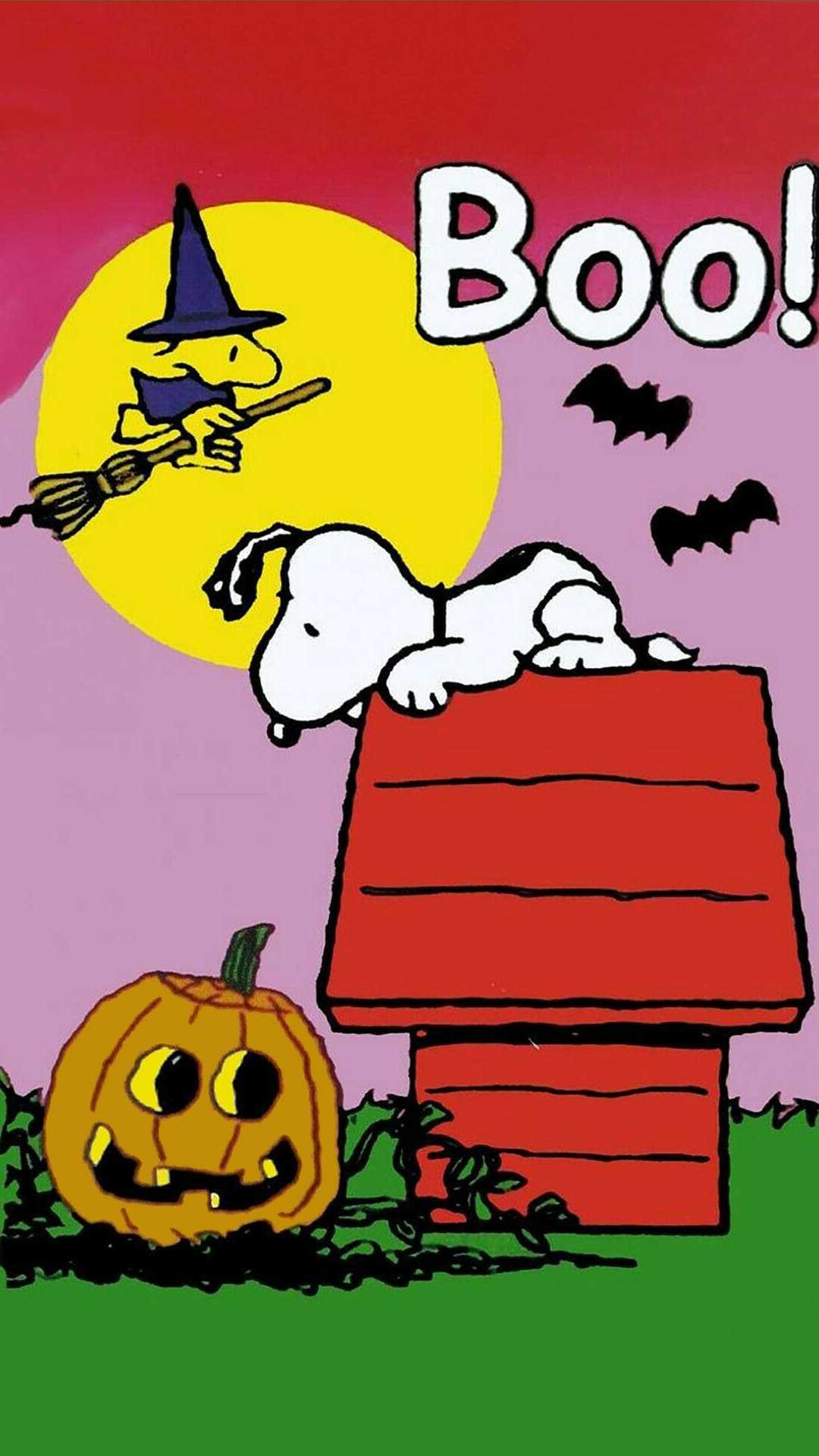 1080x1920 Snoopy Halloween Wallpaper