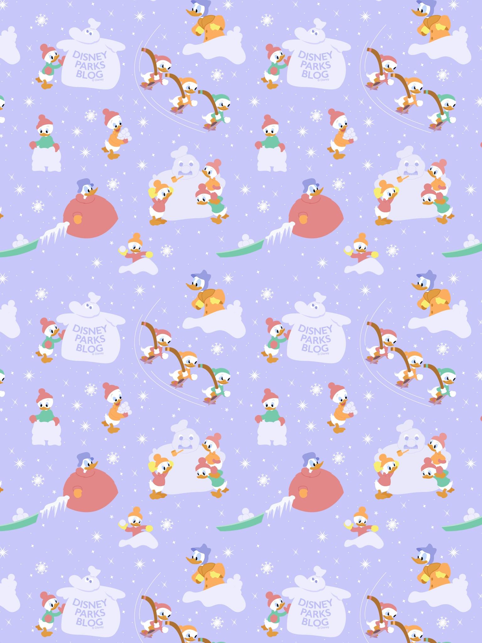 1536x2048 Donald Duck Snowman Wallpaper