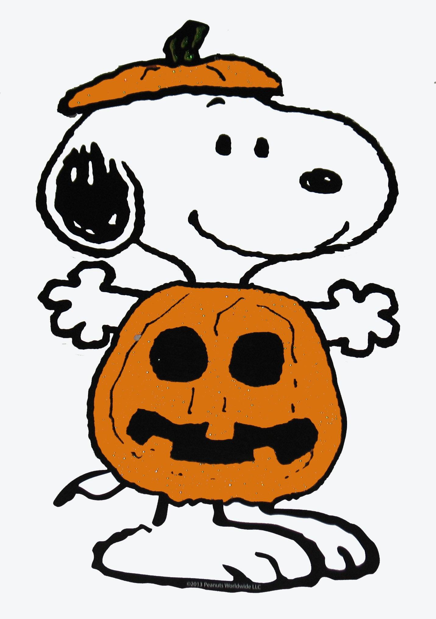 1431x2031 Peanuts Gang Sparkling Halloween Die Cut Wall Decor