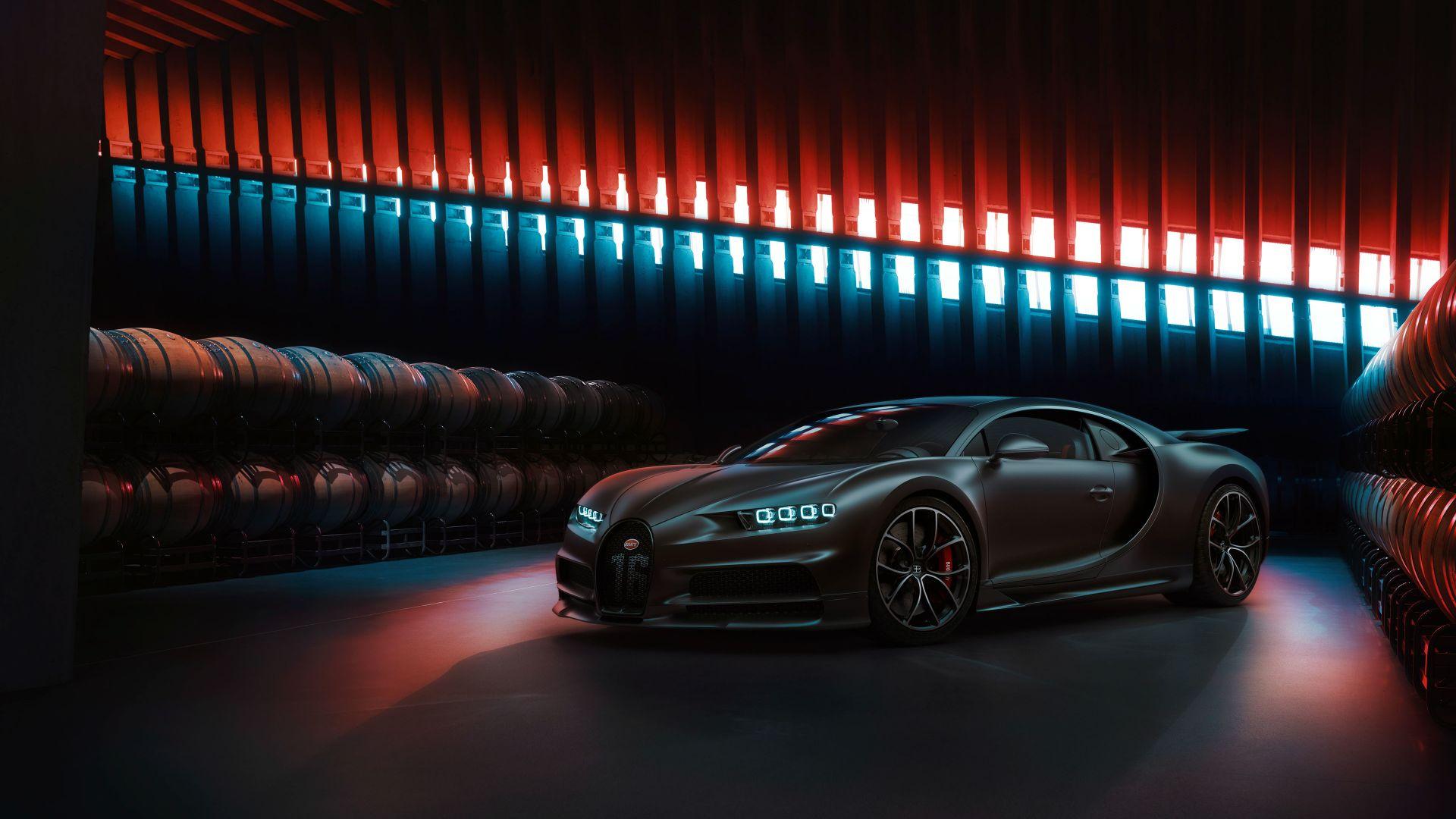 1920x1080 Desktop Wallpaper Black Bugatti Chiron, Black Car, HD Image, Picture, Background, 77993c
