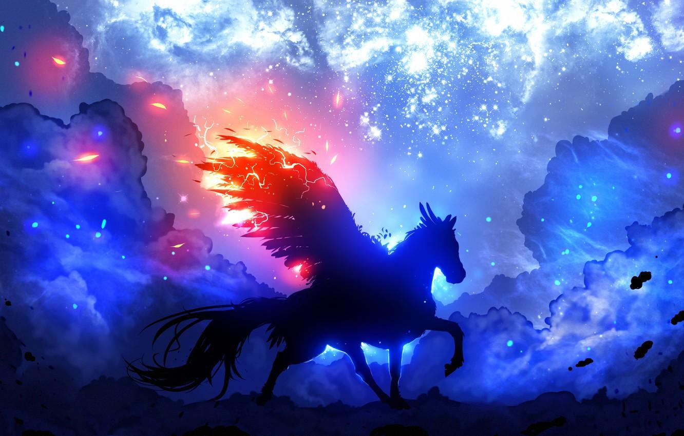 1332x850 Photo Wallpaper White, Space, Clouds, Orange, Blue
