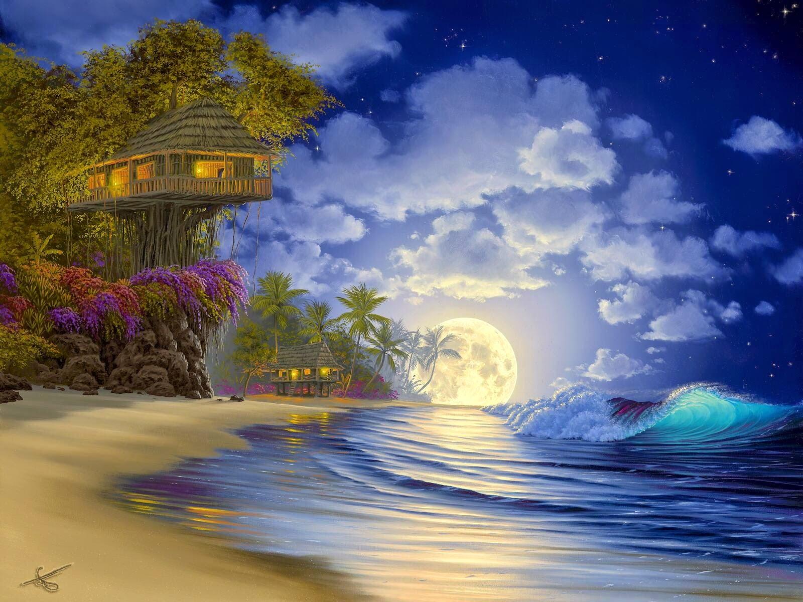 1600x1200 Beautiful Tree House fantasy fairy tale image picture HD photo
