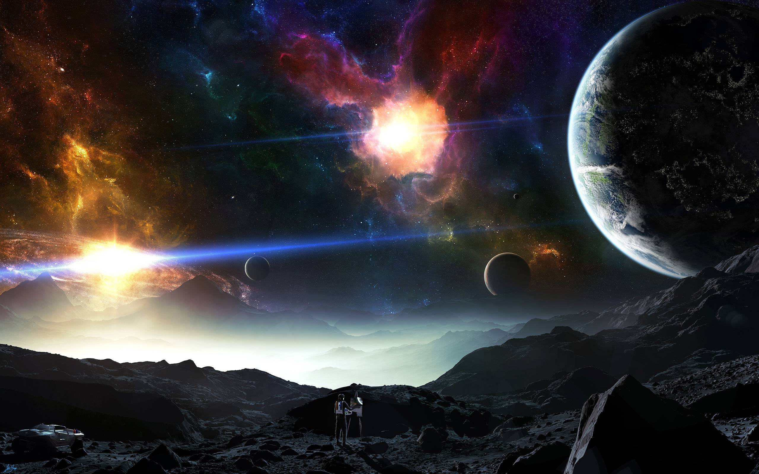 2560x1600 Space Planets Wallpaper