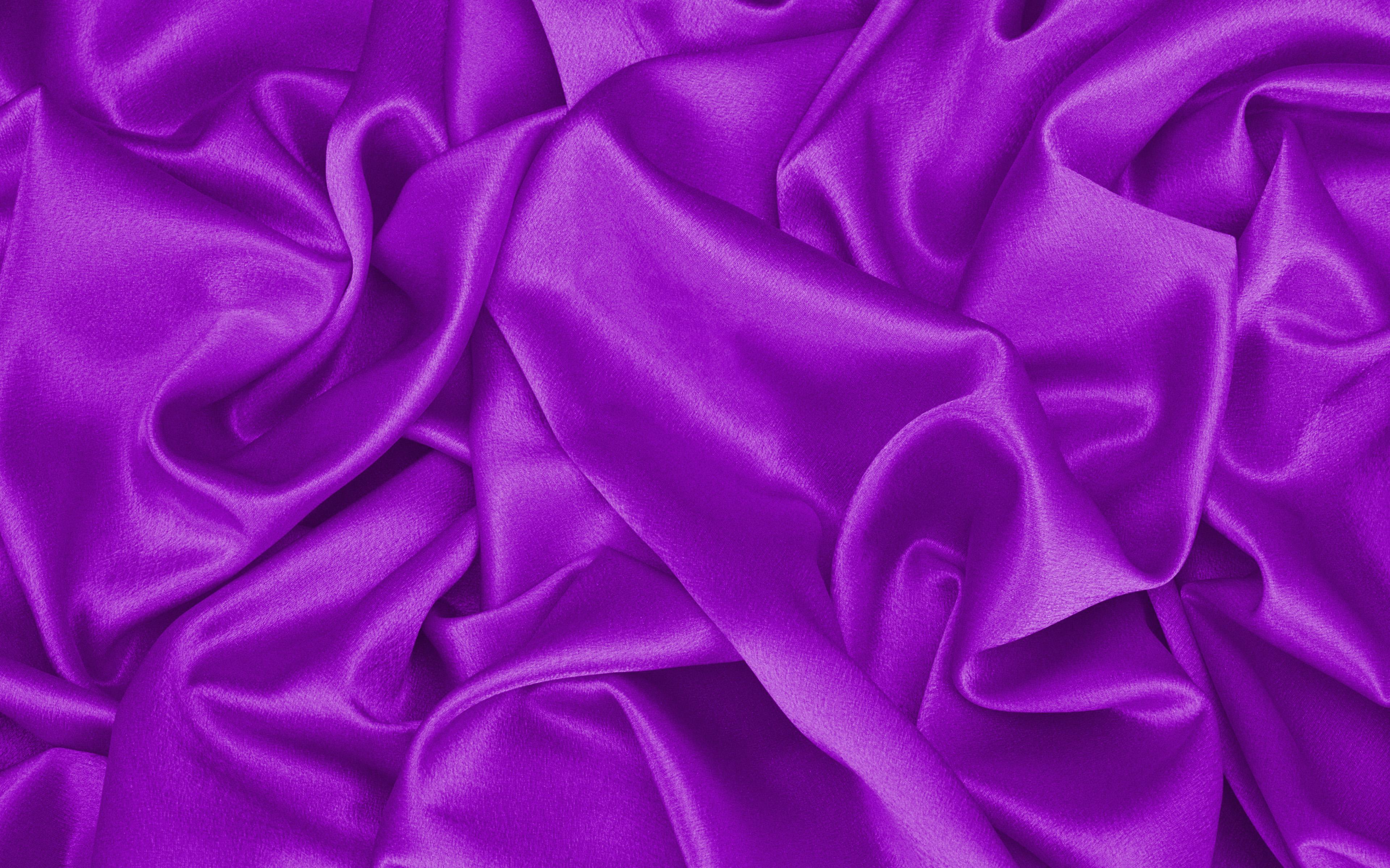 3840x2400 Download wallpaper 4k, violet silk texture, wavy fabric texture, silk, violet fabric background, violet satin, fabric textures, satin, silk textures, violet fabric texture for desktop with resolution 3840x2400. High Quality HD picture