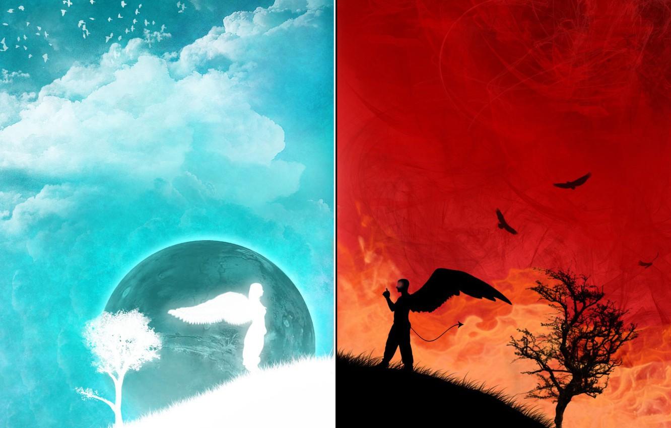 1332x850 Wallpaper Hell, Heaven, Paradise image for desktop, section настроения