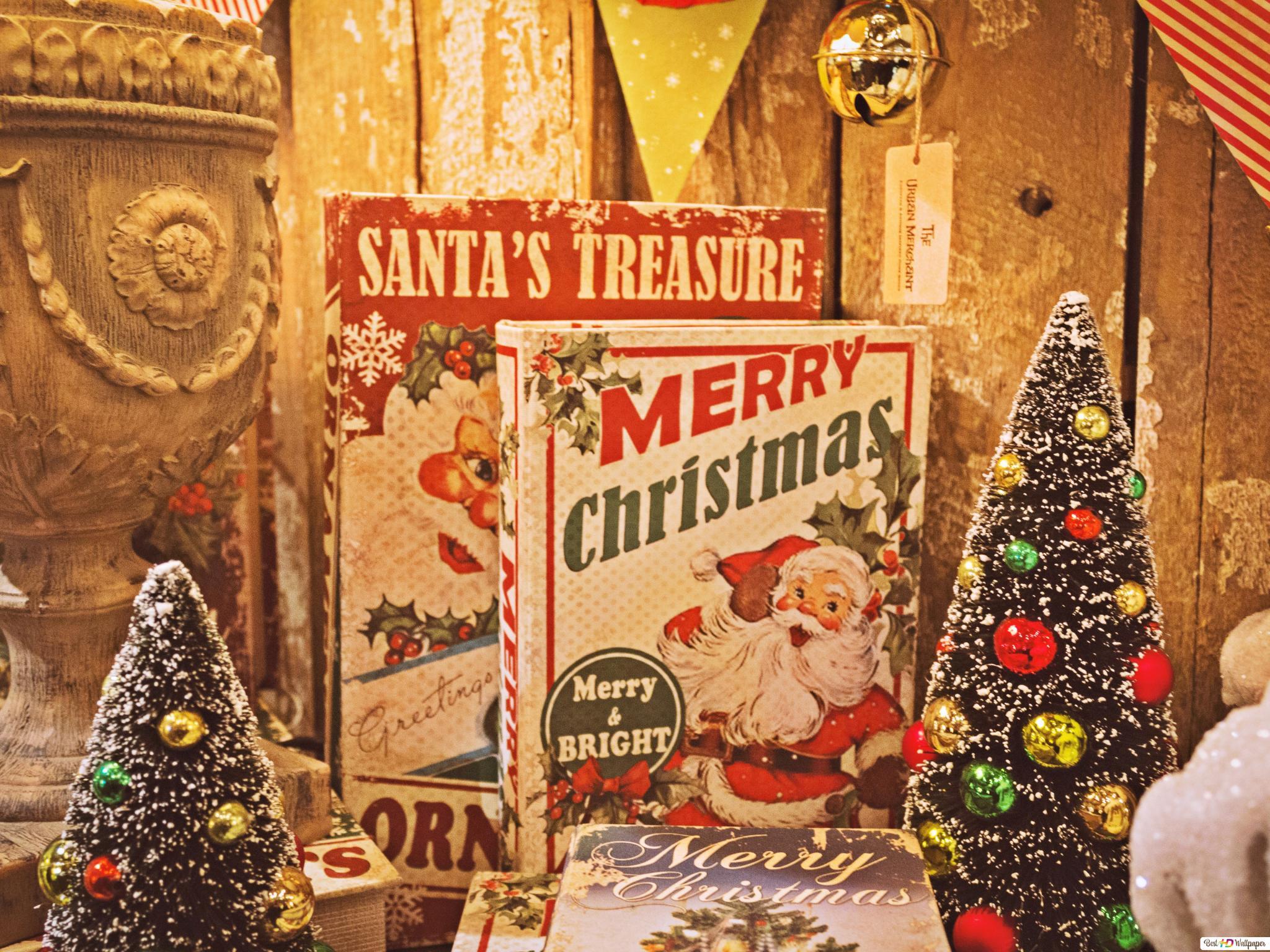 2048x1536 Vintage Christmas cards and decors HD wallpaper download