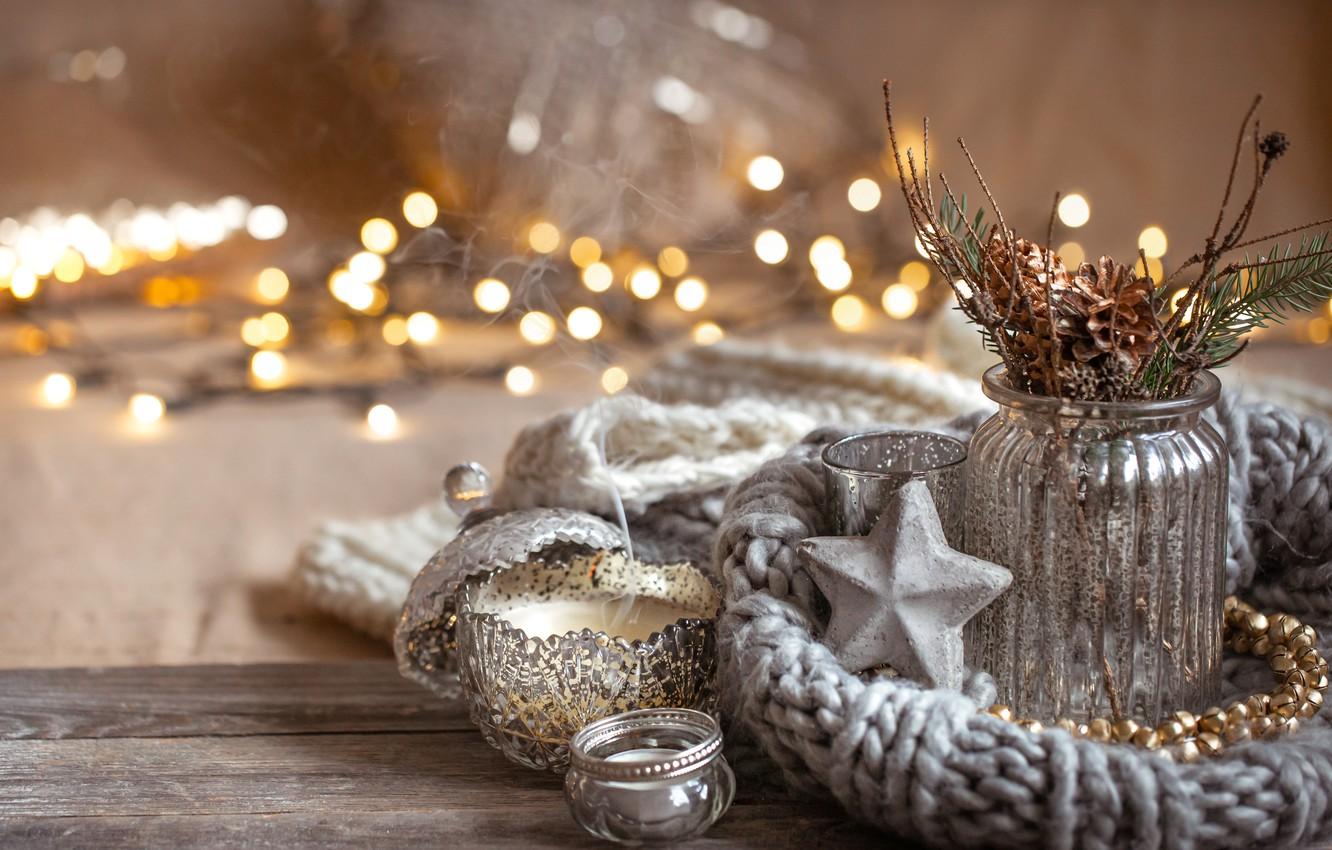 1332x850 Wallpaper winter, decoration, Christmas, New year, new year, Christmas, vintage, winter, sweater, bokeh, decoration, cozy image for desktop, section новый год