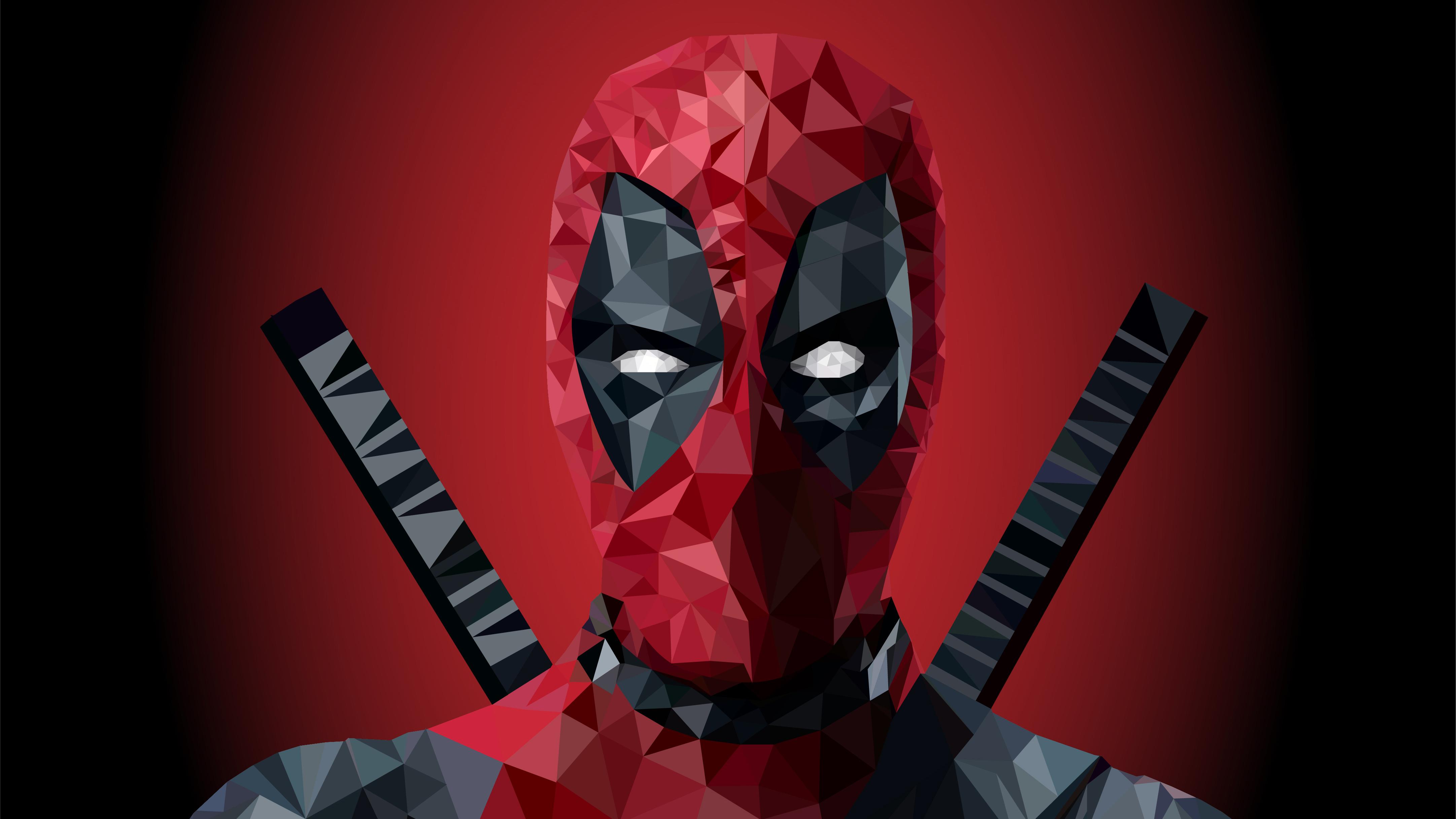 4326x2433 Deadpool Low Poly Art 4k, HD Superheroes, 4k Wallpaper, Image, Background, Photo and Picture