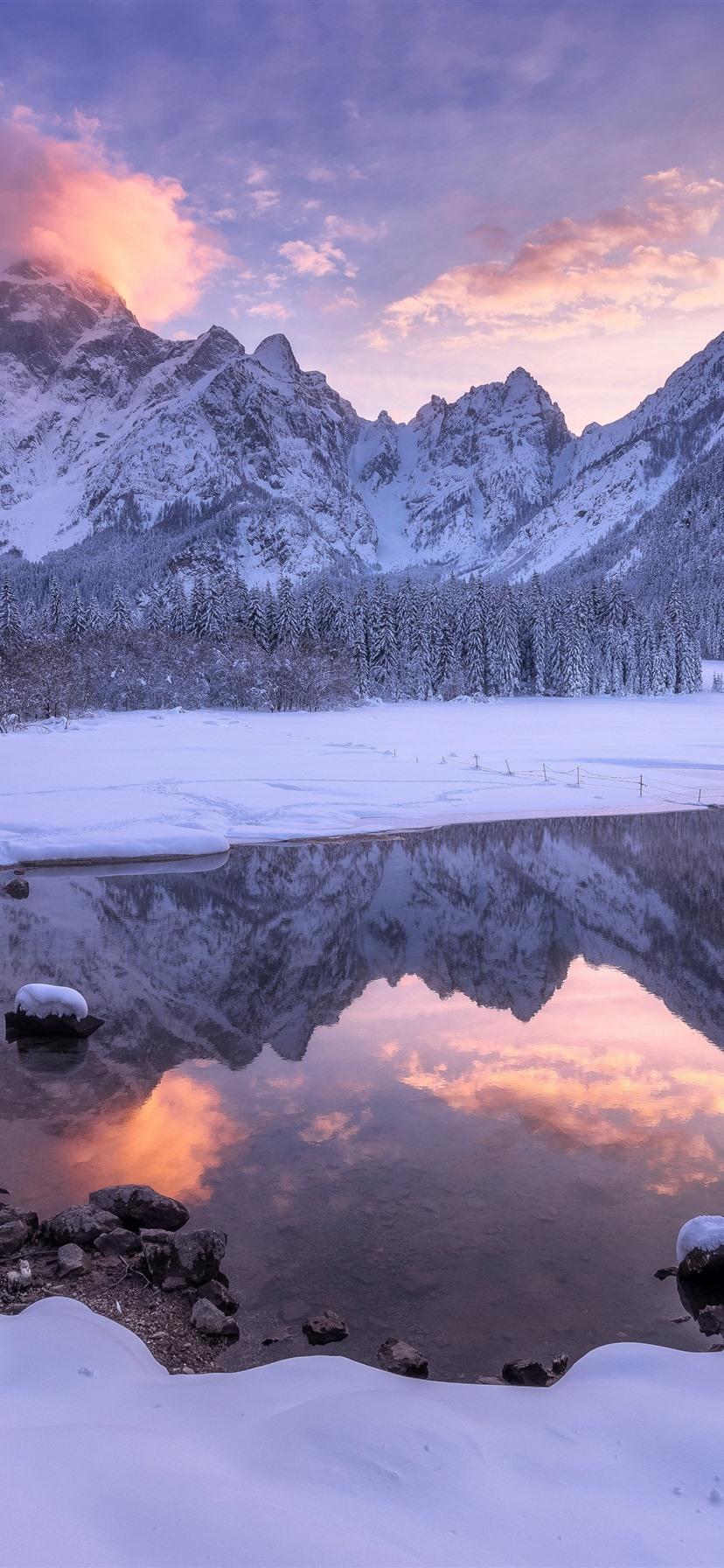 828x1792 Nature Winter iPhone Wallpaper