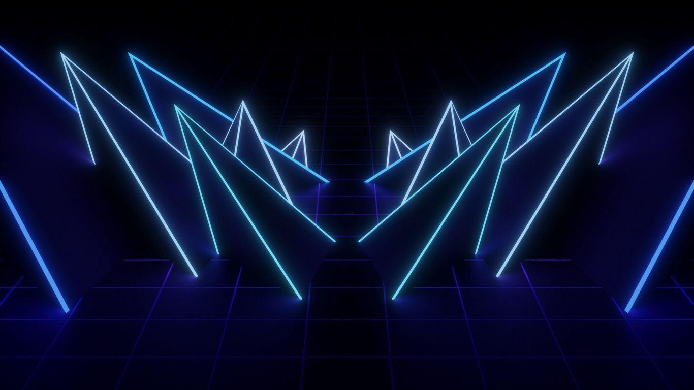 1366x768 Blue Laptop Wallpaper