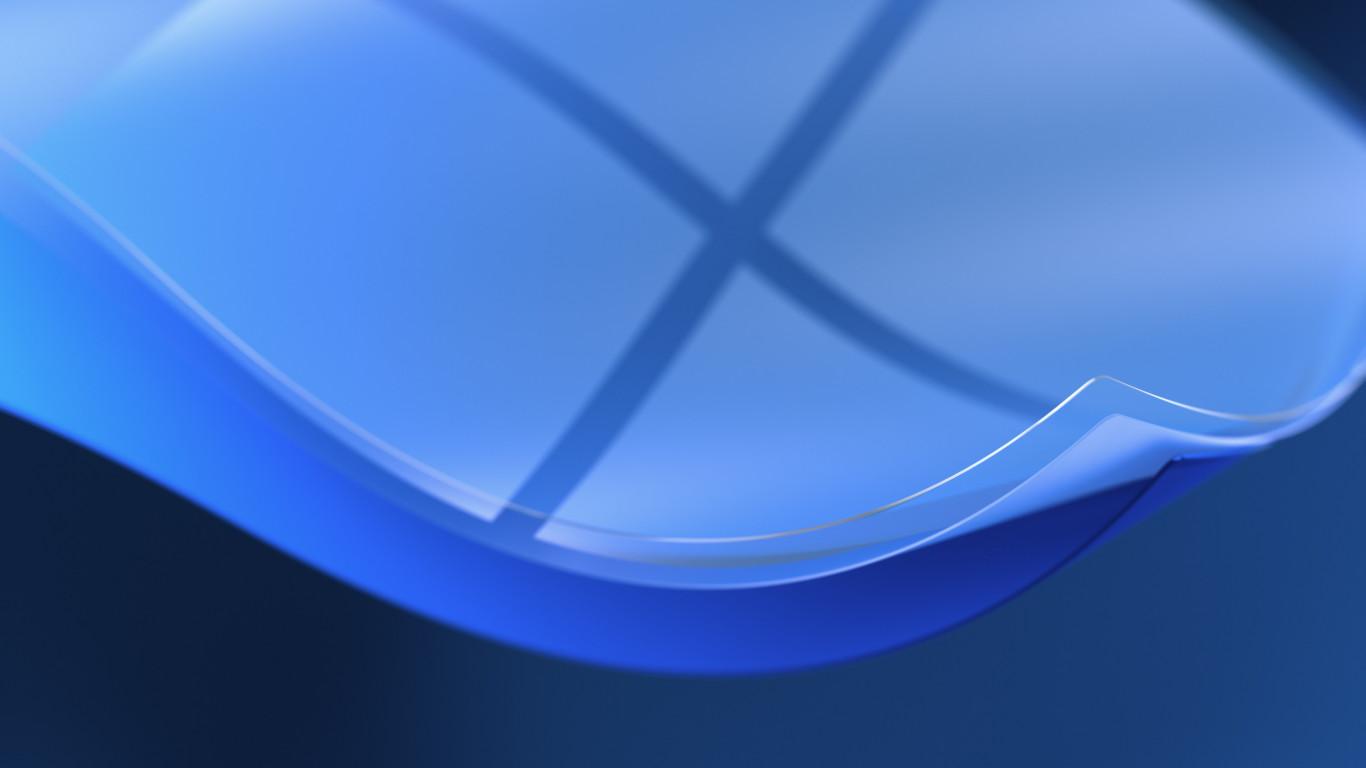 1366x768 Download wallpaper: Blue Windows 11 1366x768