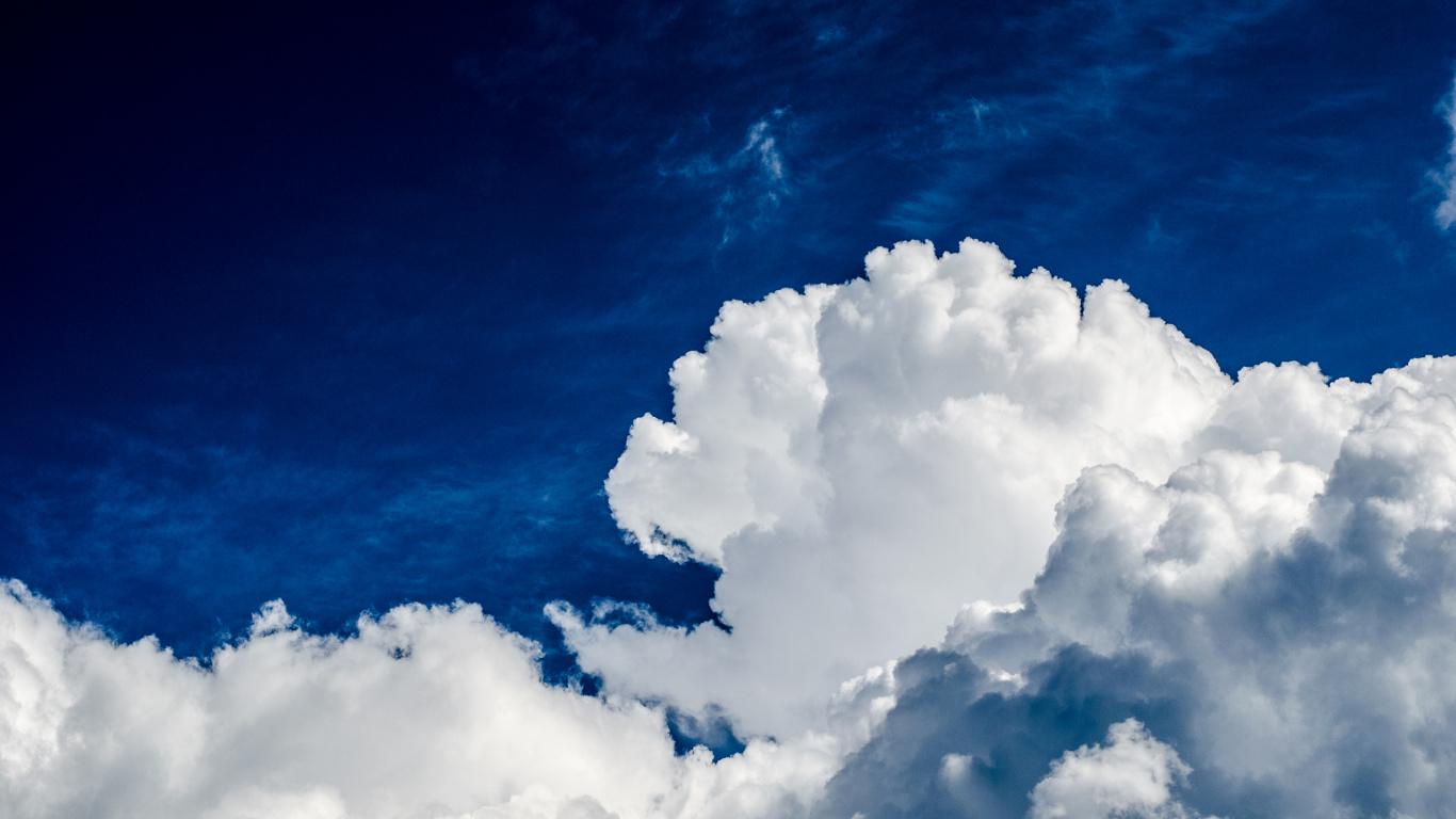 1366x768 Download Blue sky, clouds wallpaper, 1366x Tablet, laptop