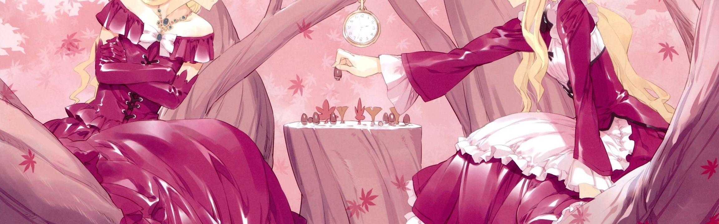 2304x720 2k Alice In Wonderland Chess Background. HD