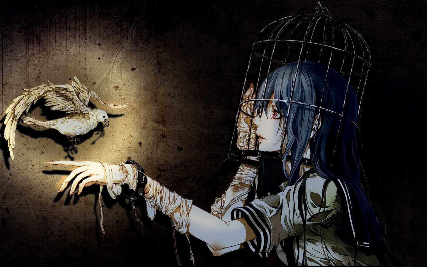 1440x900 Anime Gothic Girl Wallpaper