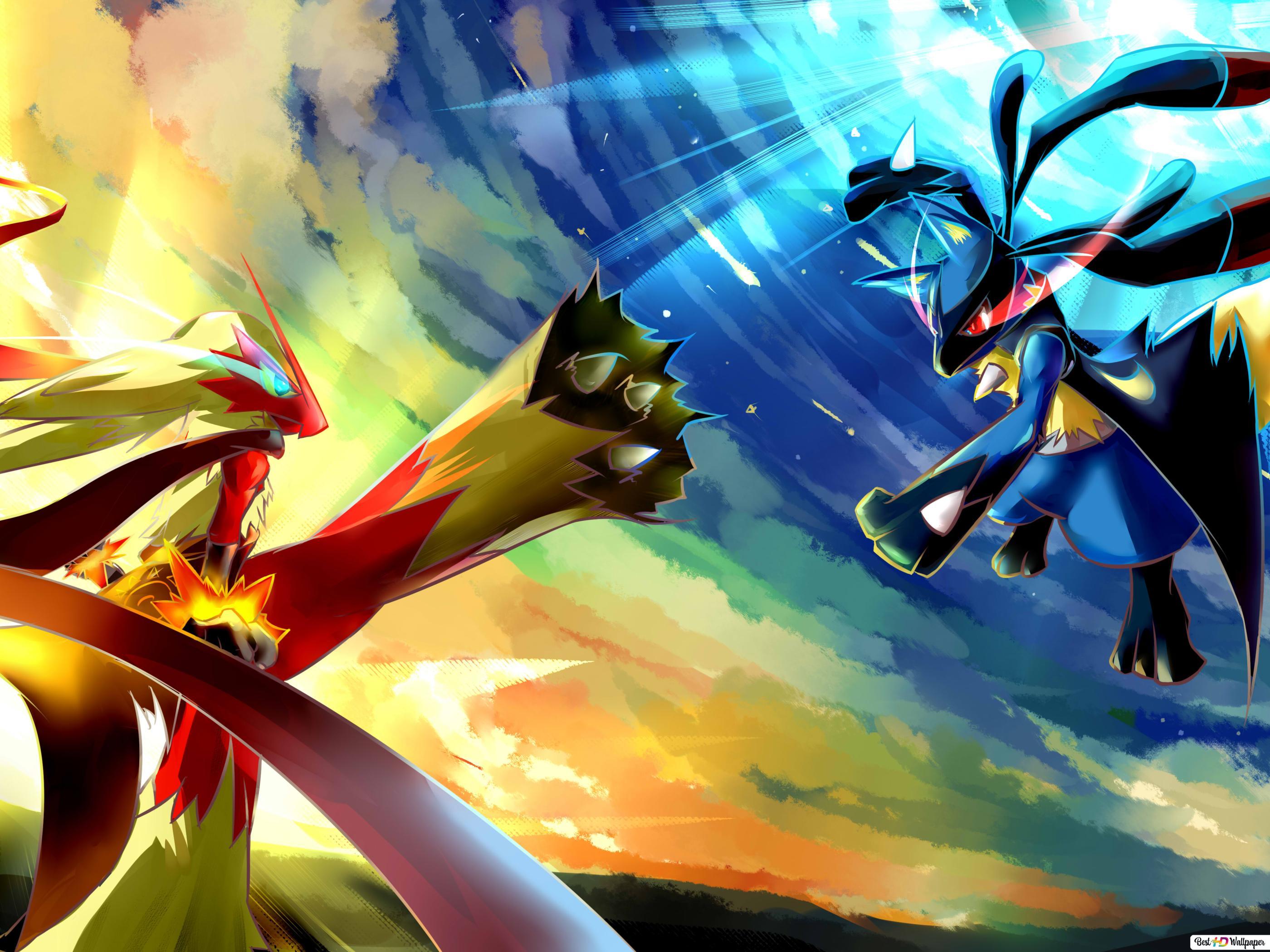 2800x2100 Lucario vs Brasegali HD wallpaper download