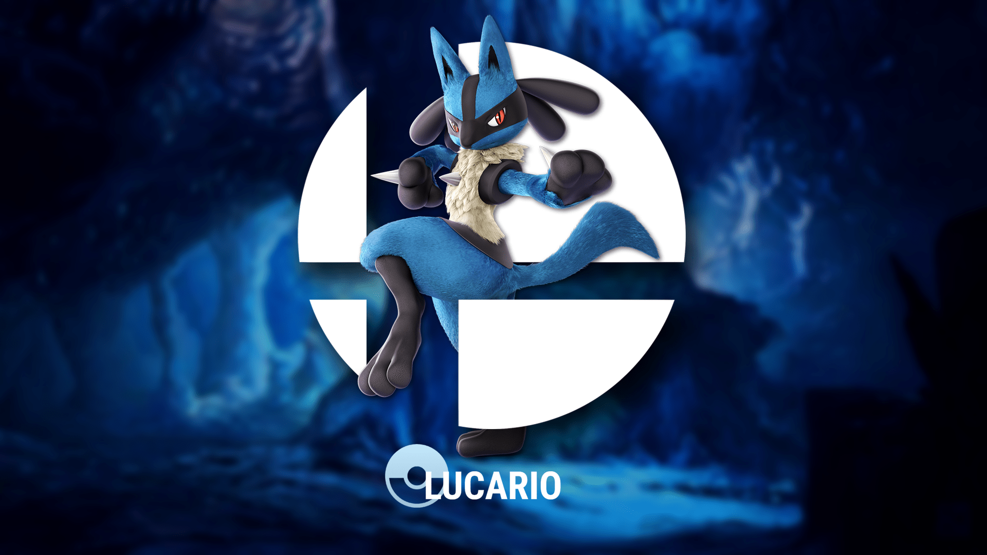 1920x1080 lucario wallpaper, animated cartoon, cartoon, animation, graphic design, font, fictional character, logo, graphics, anime, illustration