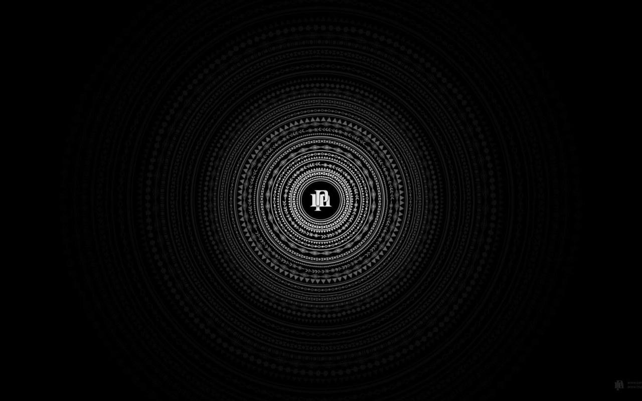 1280x800 Wallpaper Minimalism Circle Black, Mandala, Geometric • Wallpaper For You