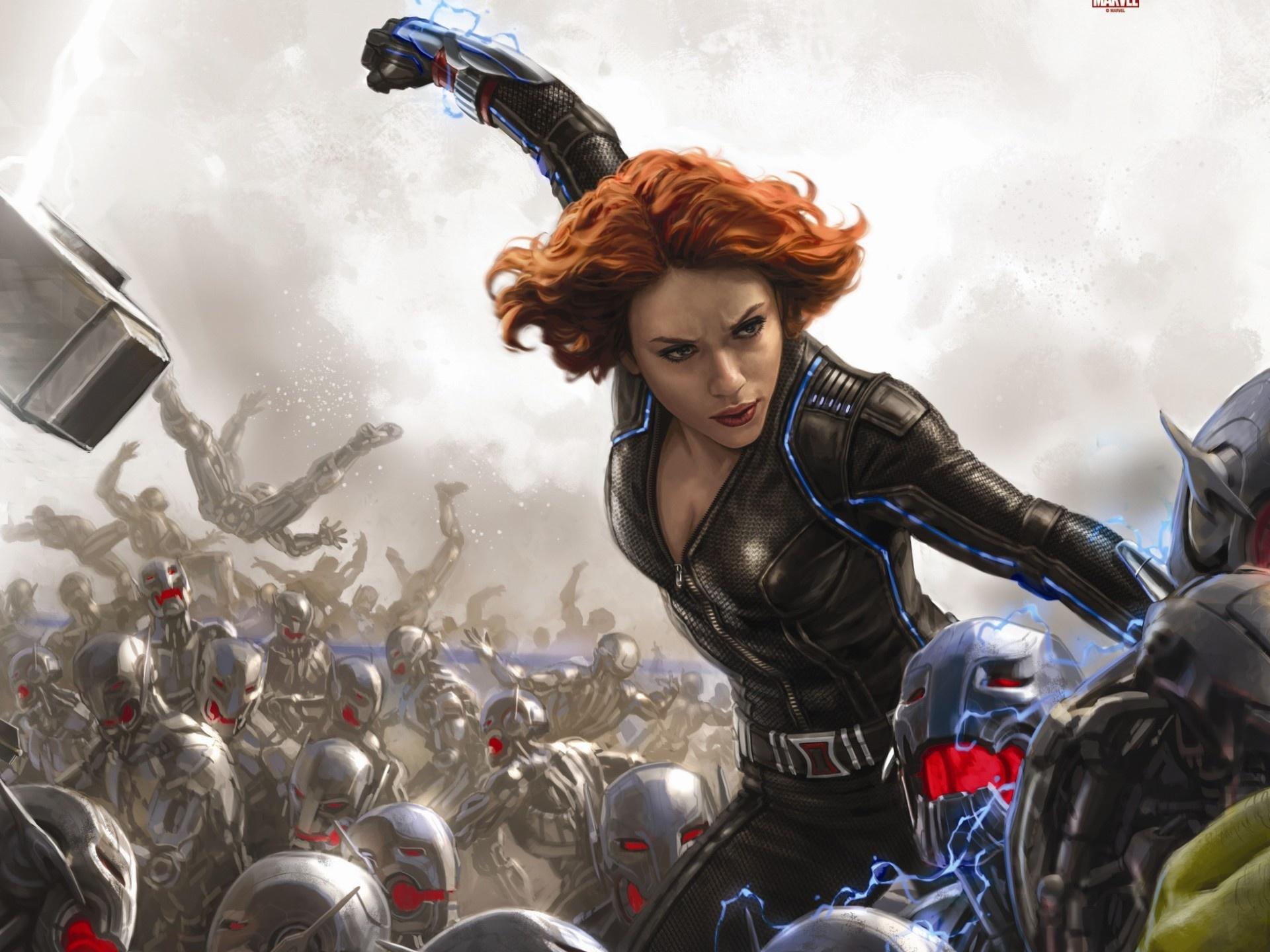 1920x1440 Avengers Black Widow Fighting