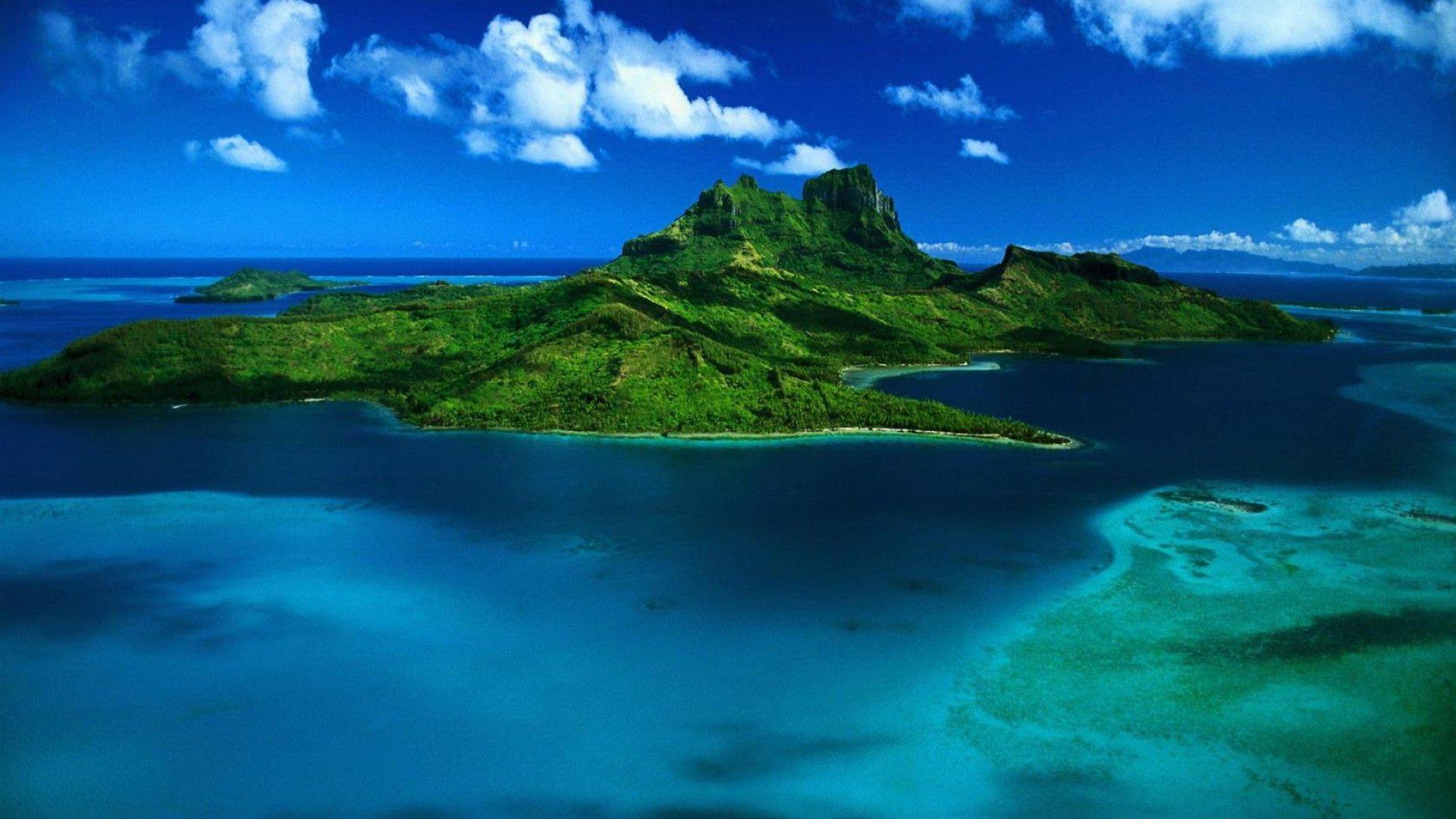 HD wallpaper Bora Bora Island Of Paradise In French Polynesia Landscape  Nature Sea Wallpaper Hd 19201200  Wallpaper Flare