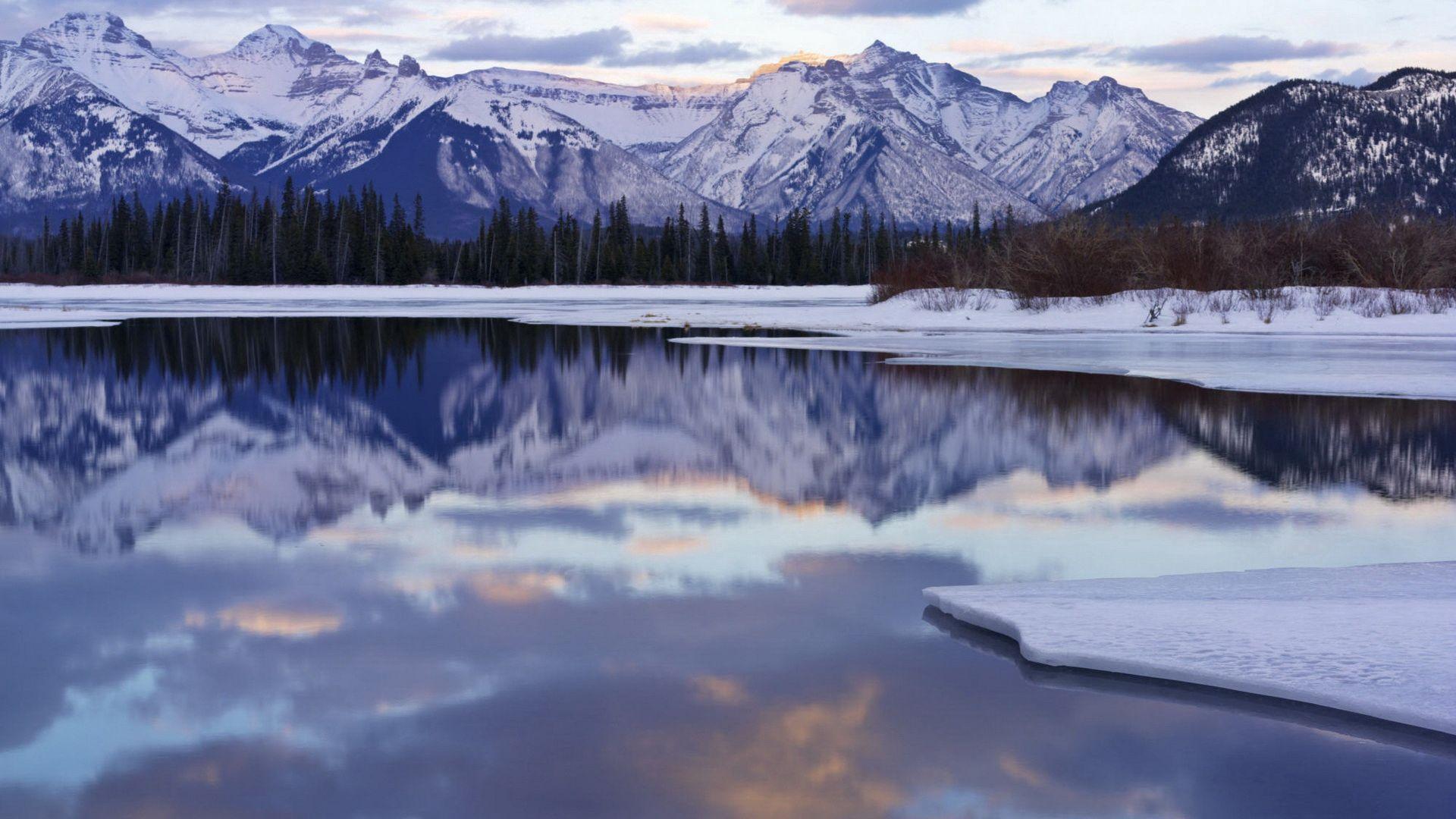 1920x1080 Download wallpaper 1920x1080 ice, water, cold, mountains, snow, winter HD background