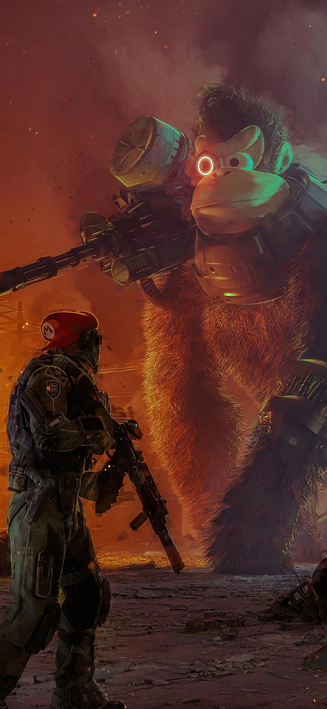 1125x2436 Donkey Kong Warfare 4k iPhone XS, iPhone iPhone X HD 4k Wallpaper, Image, Background, Photo and Picture