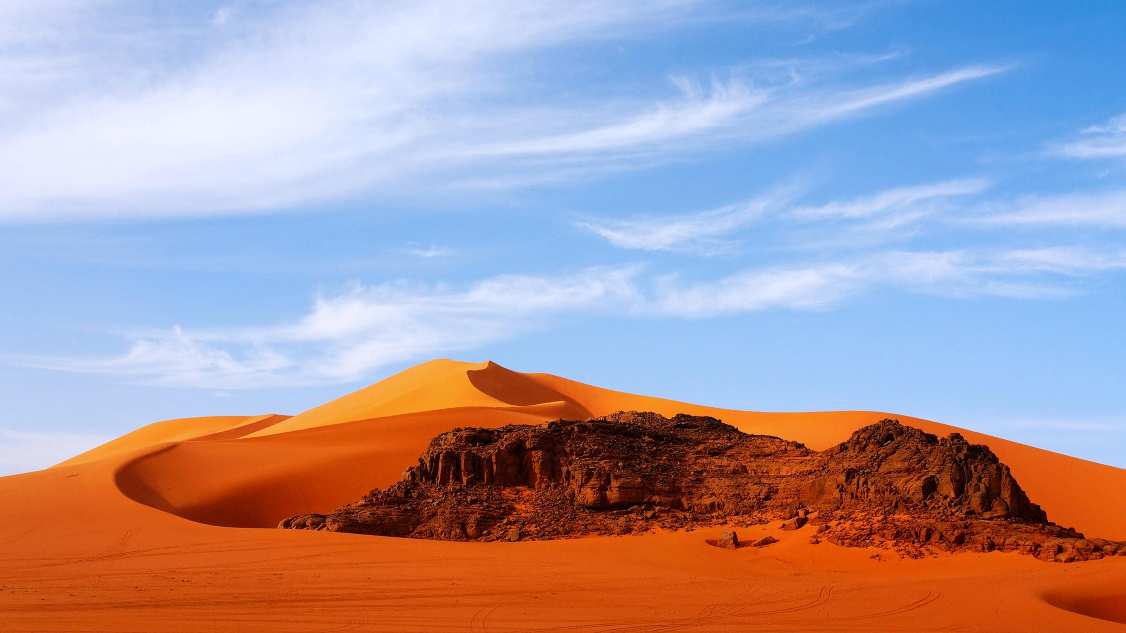3840x2160 Africa Algeria Desert Dune Rock Sahara Sand 4K HD African Wallpaper