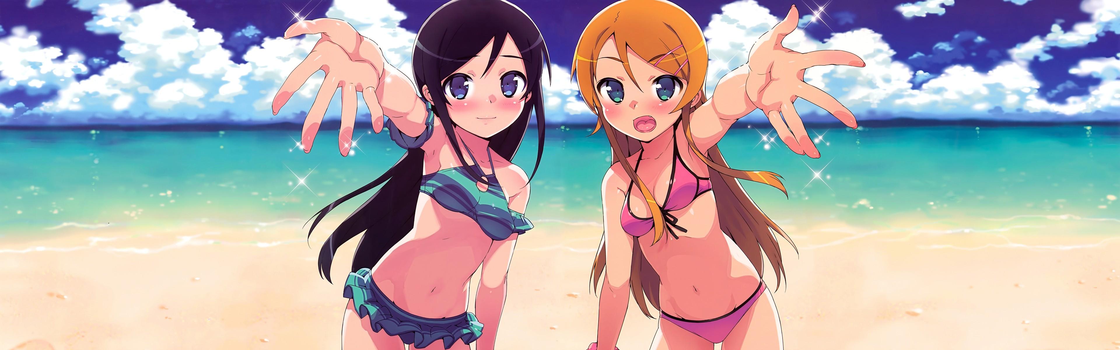 3840x1200 Anime Girl Dual Screen Wallpaperx1200