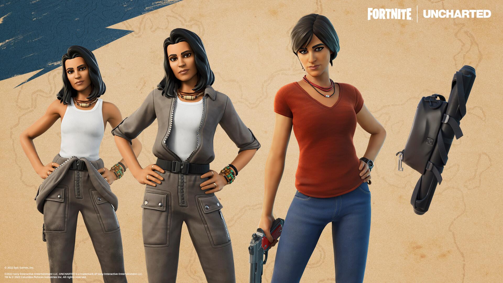 1920x1080 Uncharted's Nathan Drake and Chloe Frazer Seek a Fortune on the Fortnite Island