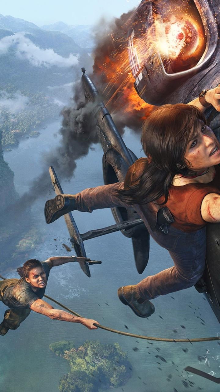 720x1280 Download 720x1280 Uncharted: The Lost Legacy, Chloe Frazer, Adventure, Falling Wallpaper for Galaxy S Galaxy Note II, Galaxy Nexus, Alcatel One Touch Idol Ultra