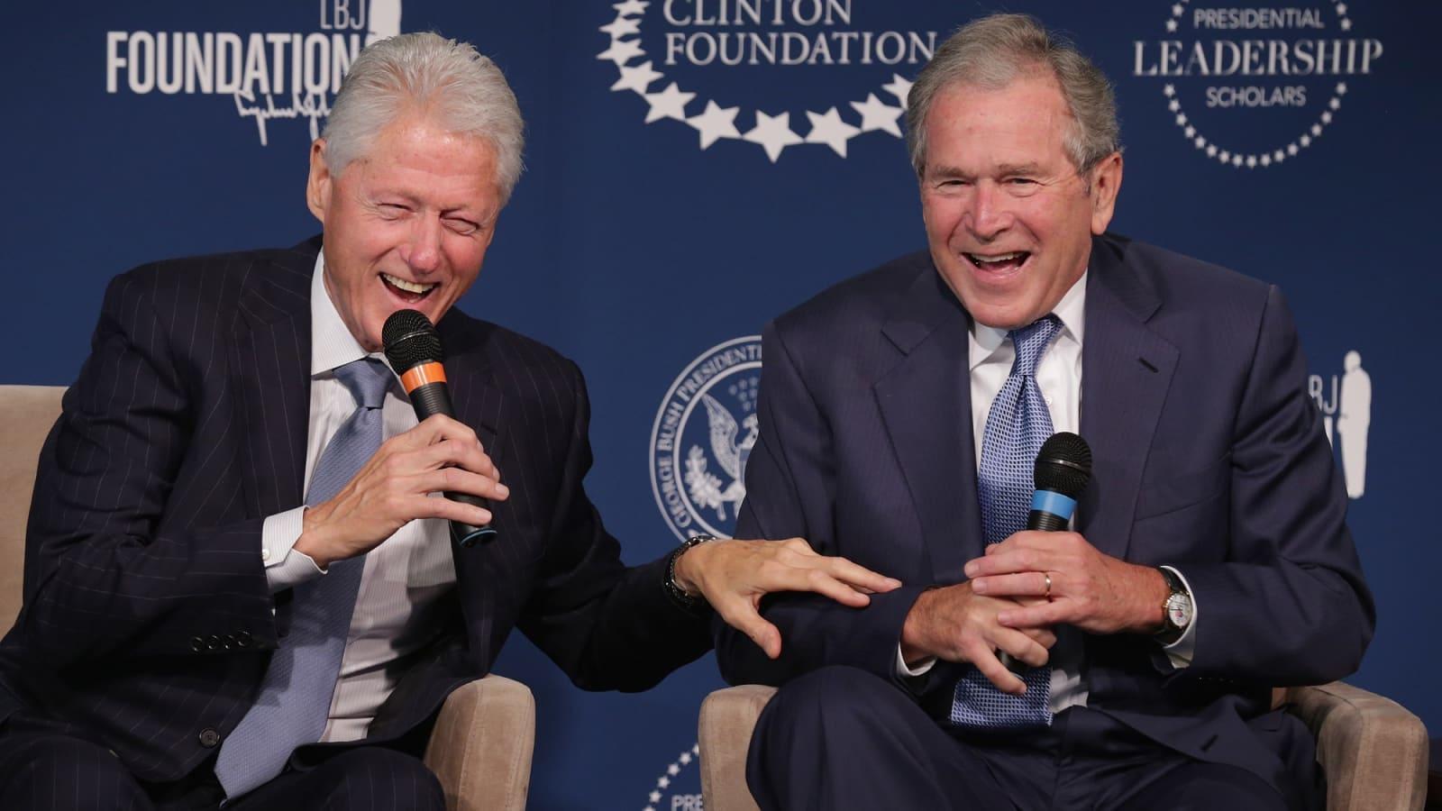 1600x900 Bill Clinton and George W. Bush: Good