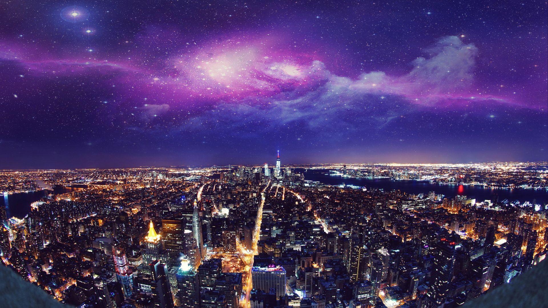 1920x1080 Desktop Wallpaper Usa, New York City, Night, 4k, HD Image, Picture, Background, B92c86