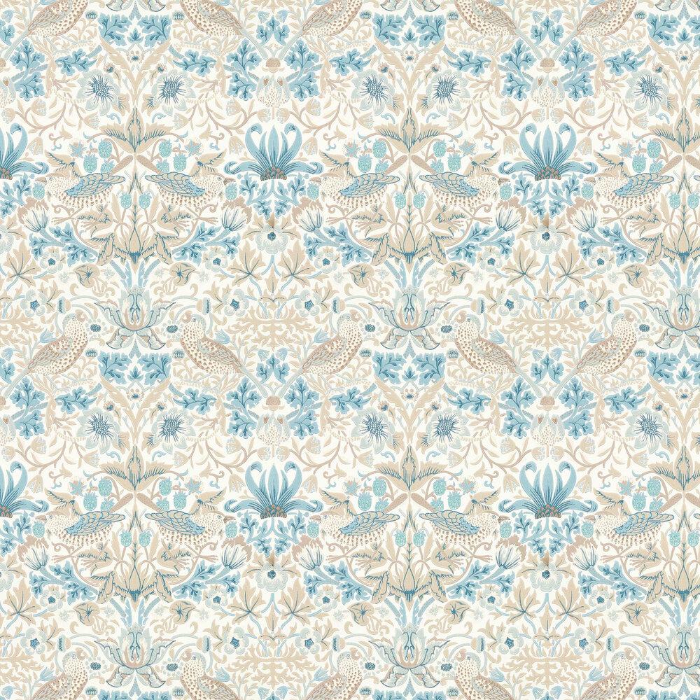 1000x1000 Strawberry Thief by Morris / Vellum : Wallpaper Direct