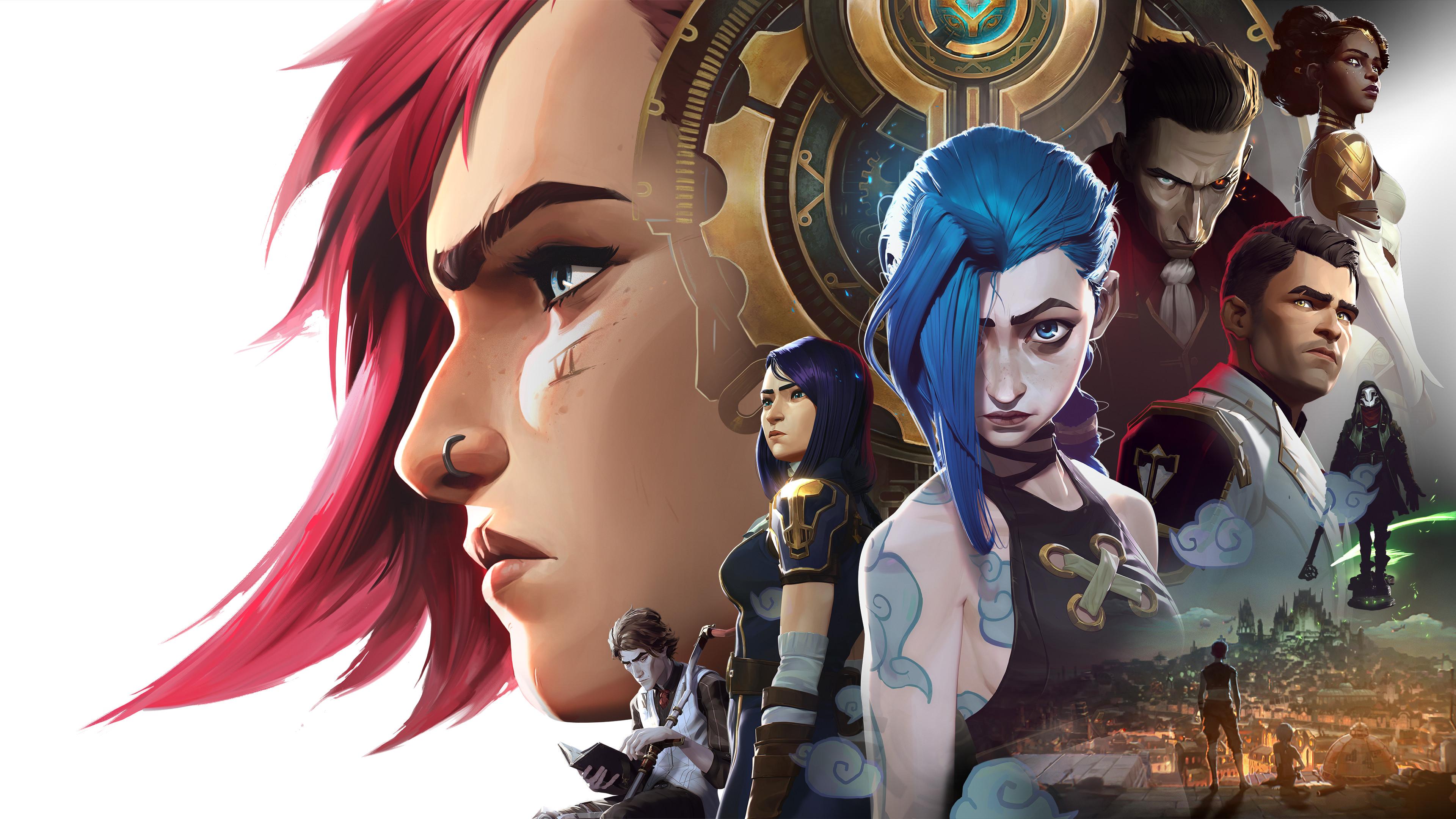 3840x2160 LOL Arcane Netflix Series Characters Phone iPhone 4K Wallpaper & Artwork