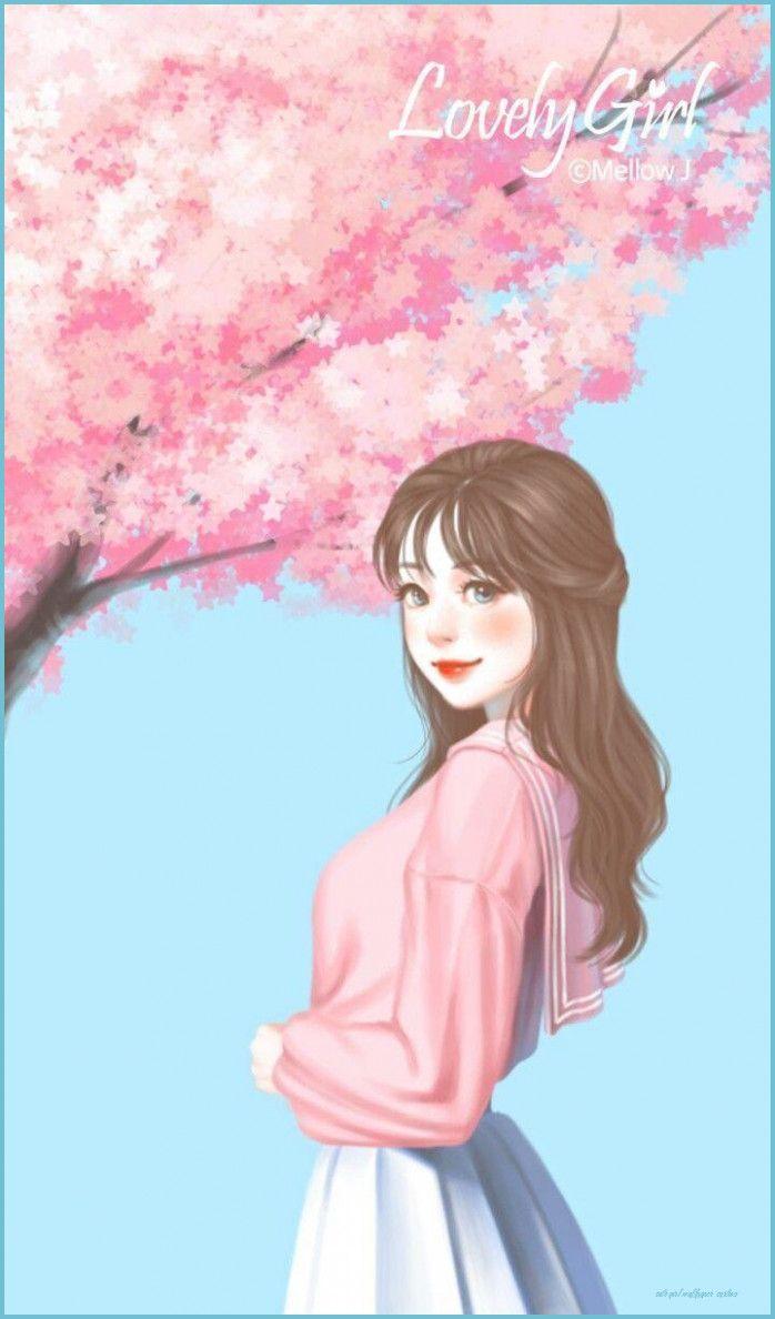 698x1188 Cartoon Girl Pic Wallpaper