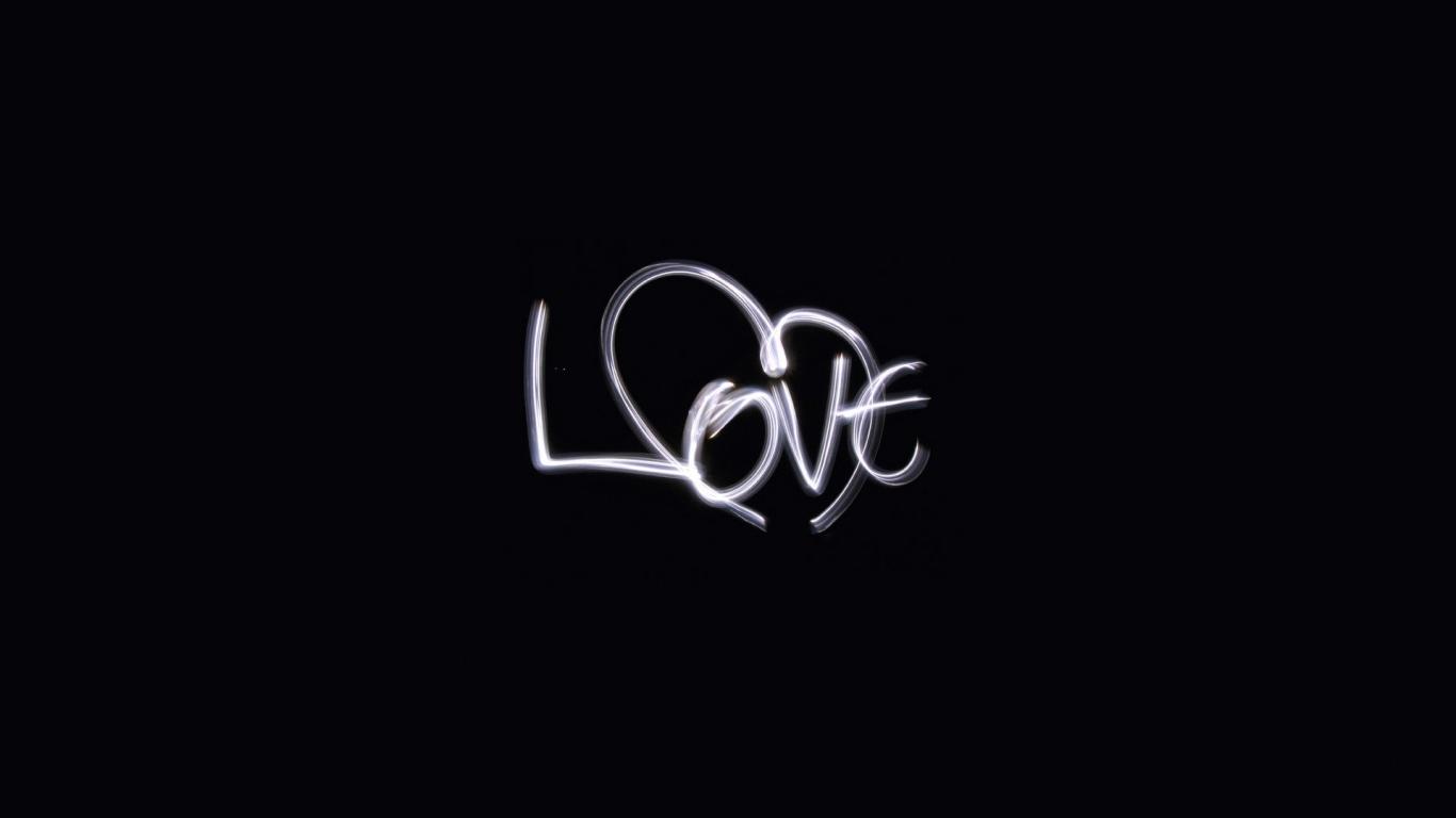 1366x768 Cute black wallpaper