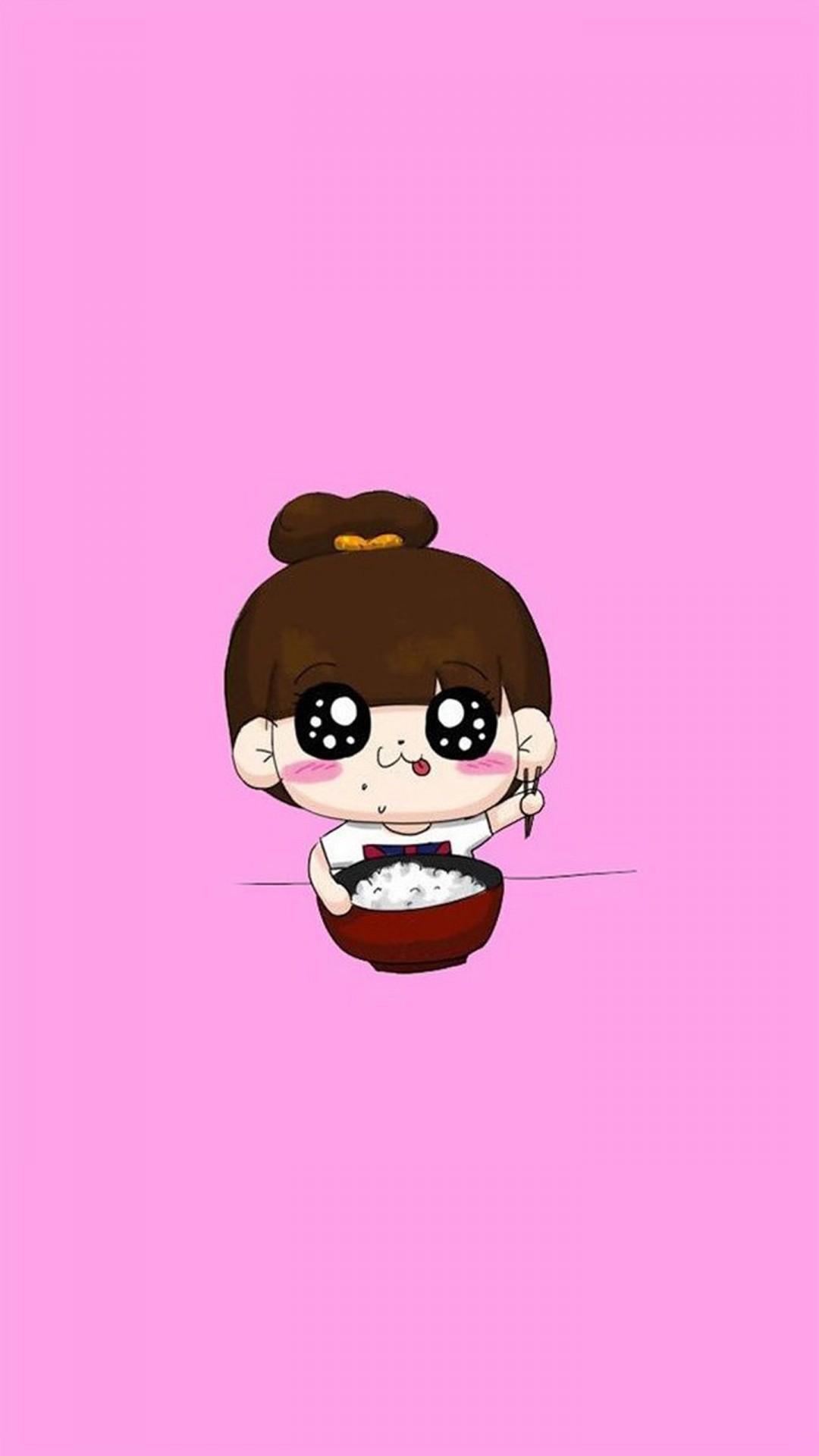 1080x1920 cute wallpaper for girls, cartoon, illustration, head, pink, lip