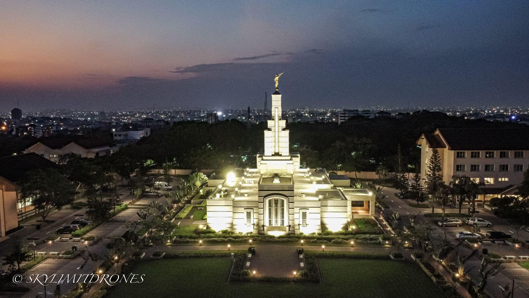 2048x1152 Accra Ghana Temple by SKYLIMITDRONES on YouPic