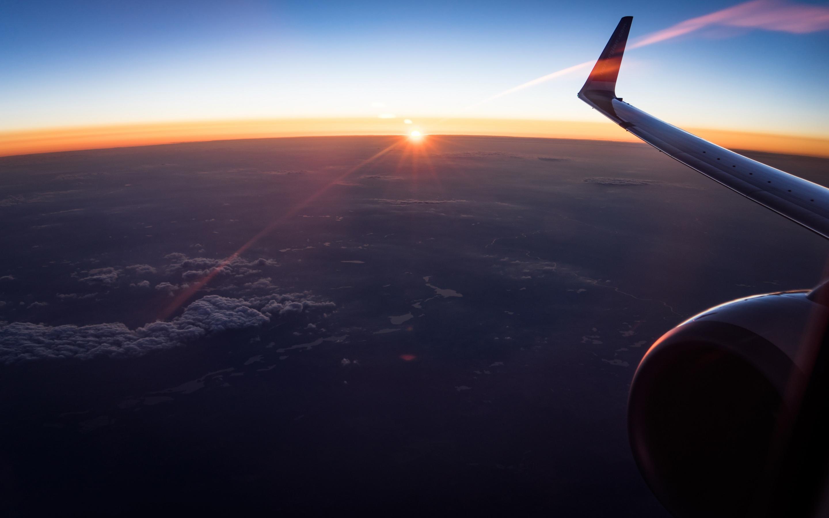 2880x1800 Wallpaper 4k Aerial View Of White Clouds During Sunset Outside Airplane 4k Wallpaper