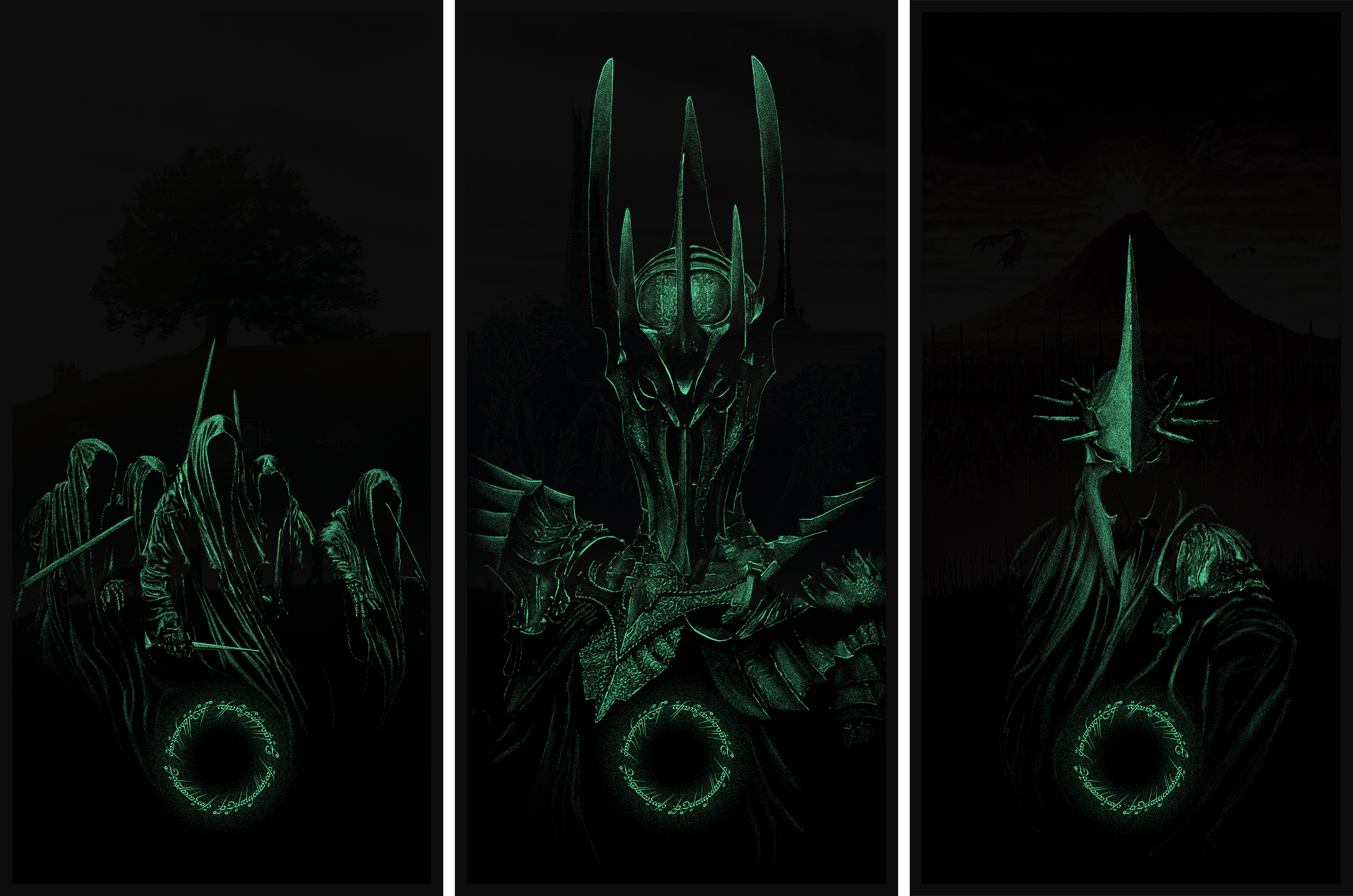 2442x1617 Hero Complex Gallery And Marko Manev's LORD OF THE RINGS Glow In The