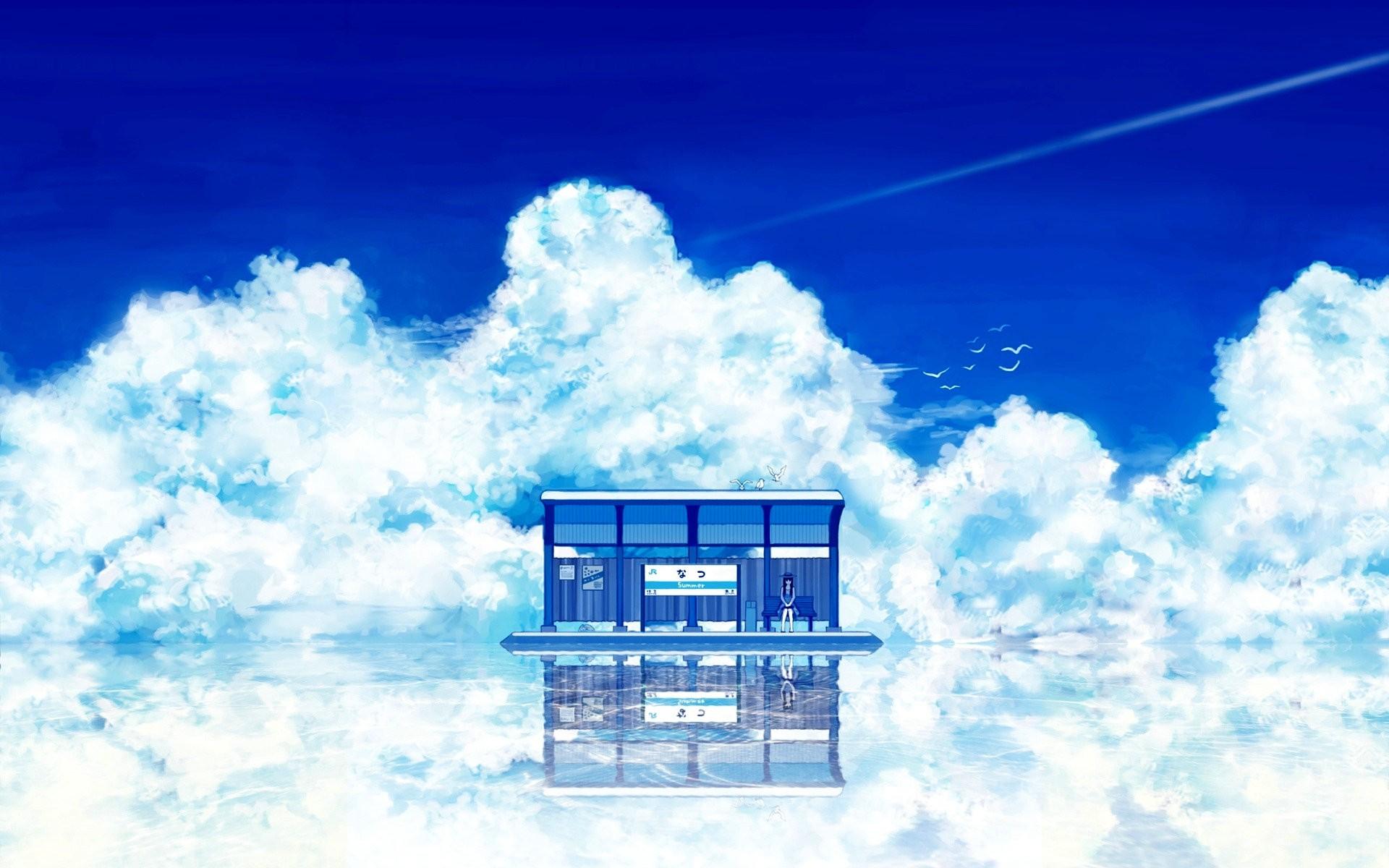 1920x1200 Anime Wallpaper Bus Stop