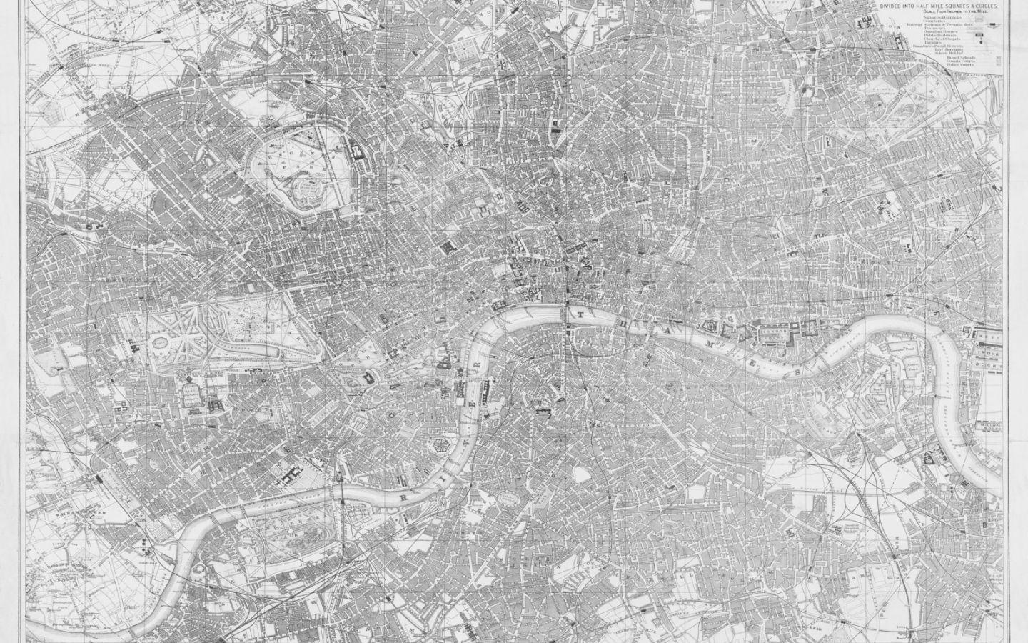 1440x900 London Map Wallpaper